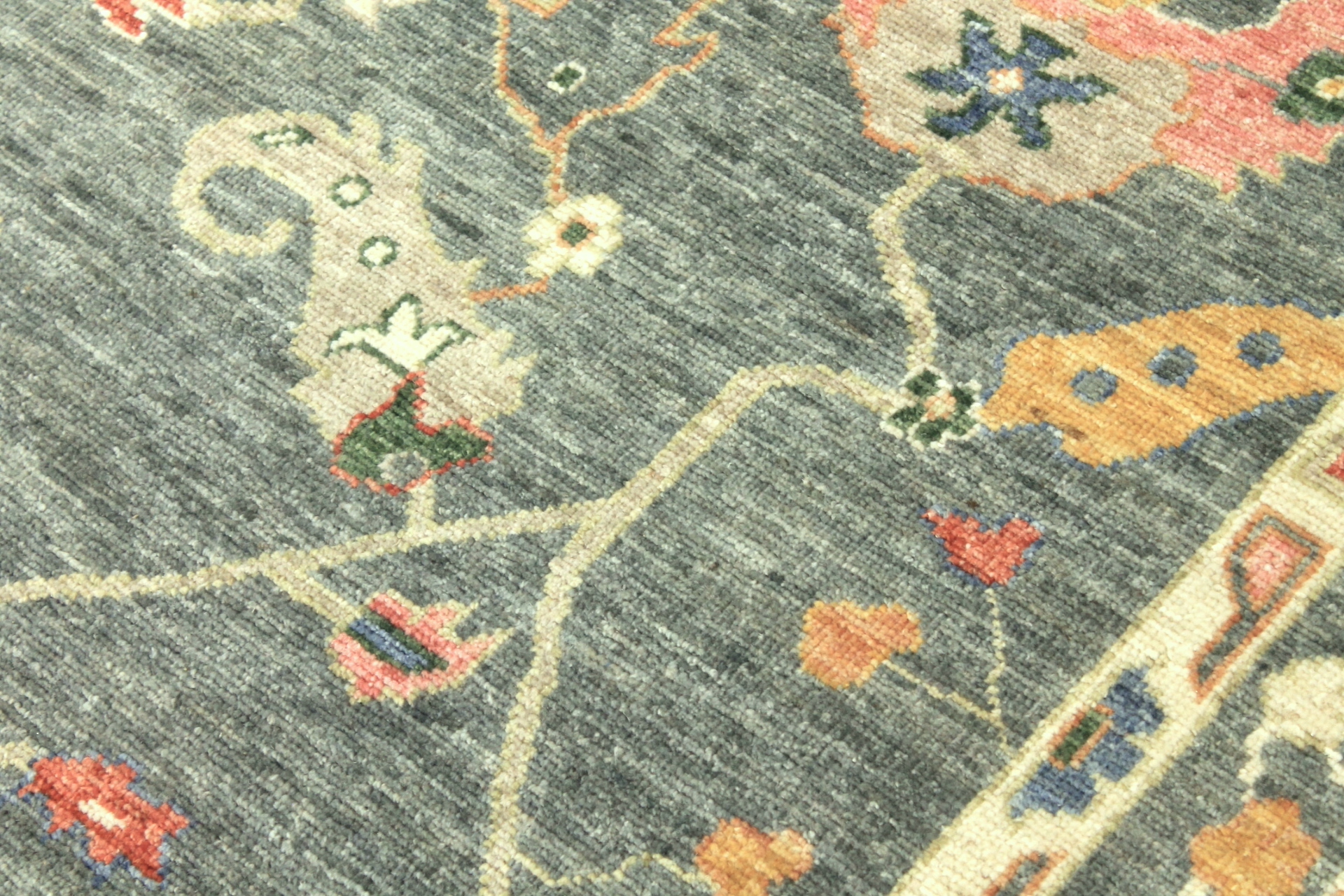 Oushak Rugs Nizam 29679 Green Hand Knotted Rug