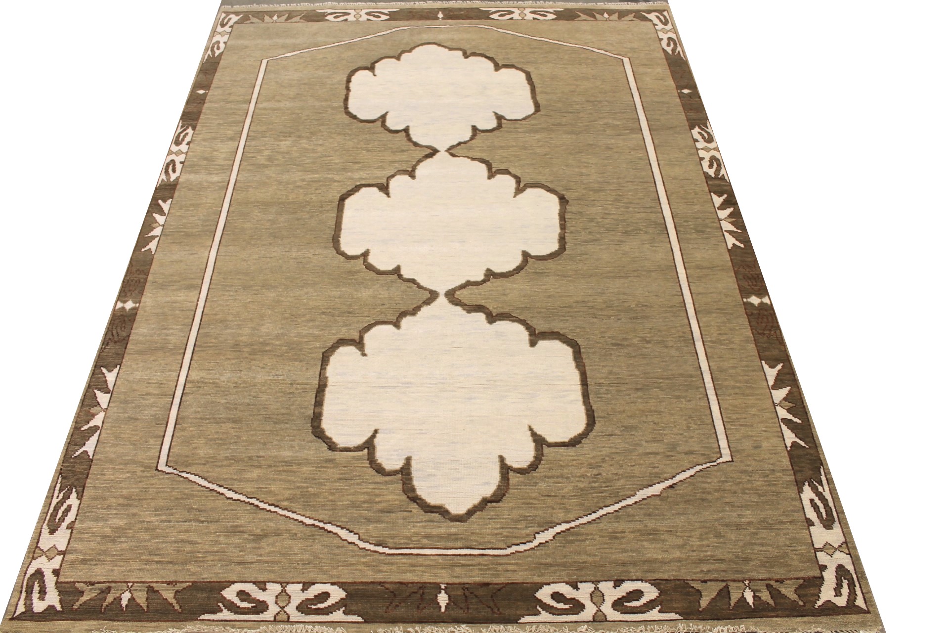 Contemporary Rugs & Transitional Rugs Taaza 29599 Camel - Taupe & Lt. Brown - Chocolate Hand Knotted Rug