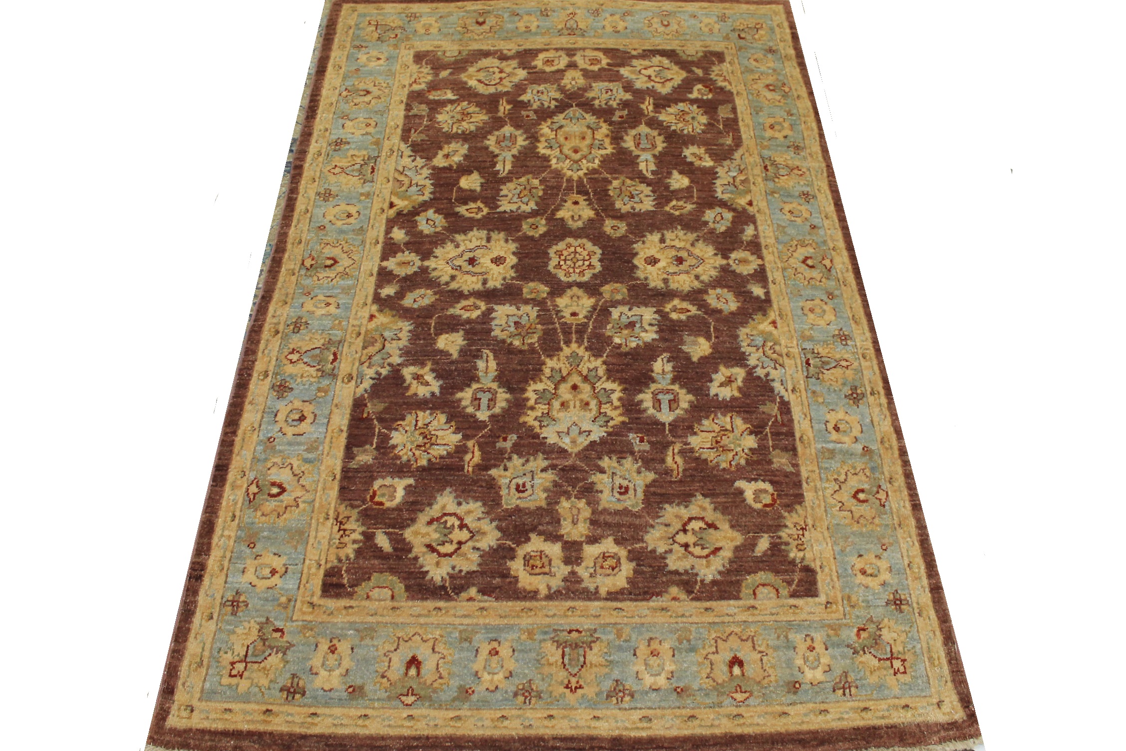 Clearance & Discount Rugs Chobi 10295 Lt. Brown - Chocolate & Lt. Blue - Blue Hand Knotted Rug