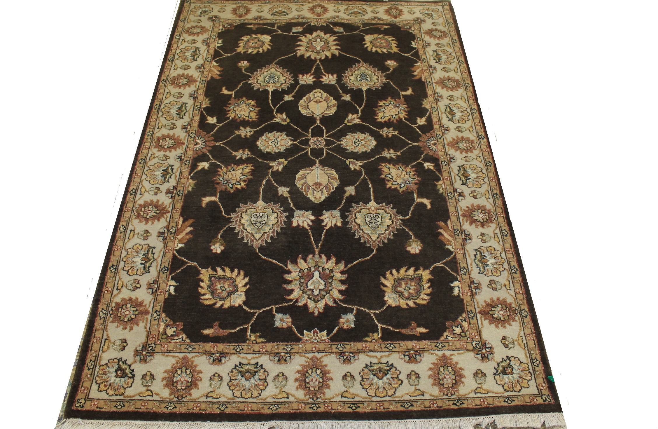 Clearance & Discount Rugs Oushak Chobi 10293 Lt. Brown - Chocolate & Ivory - Beige Hand Knotted Rug