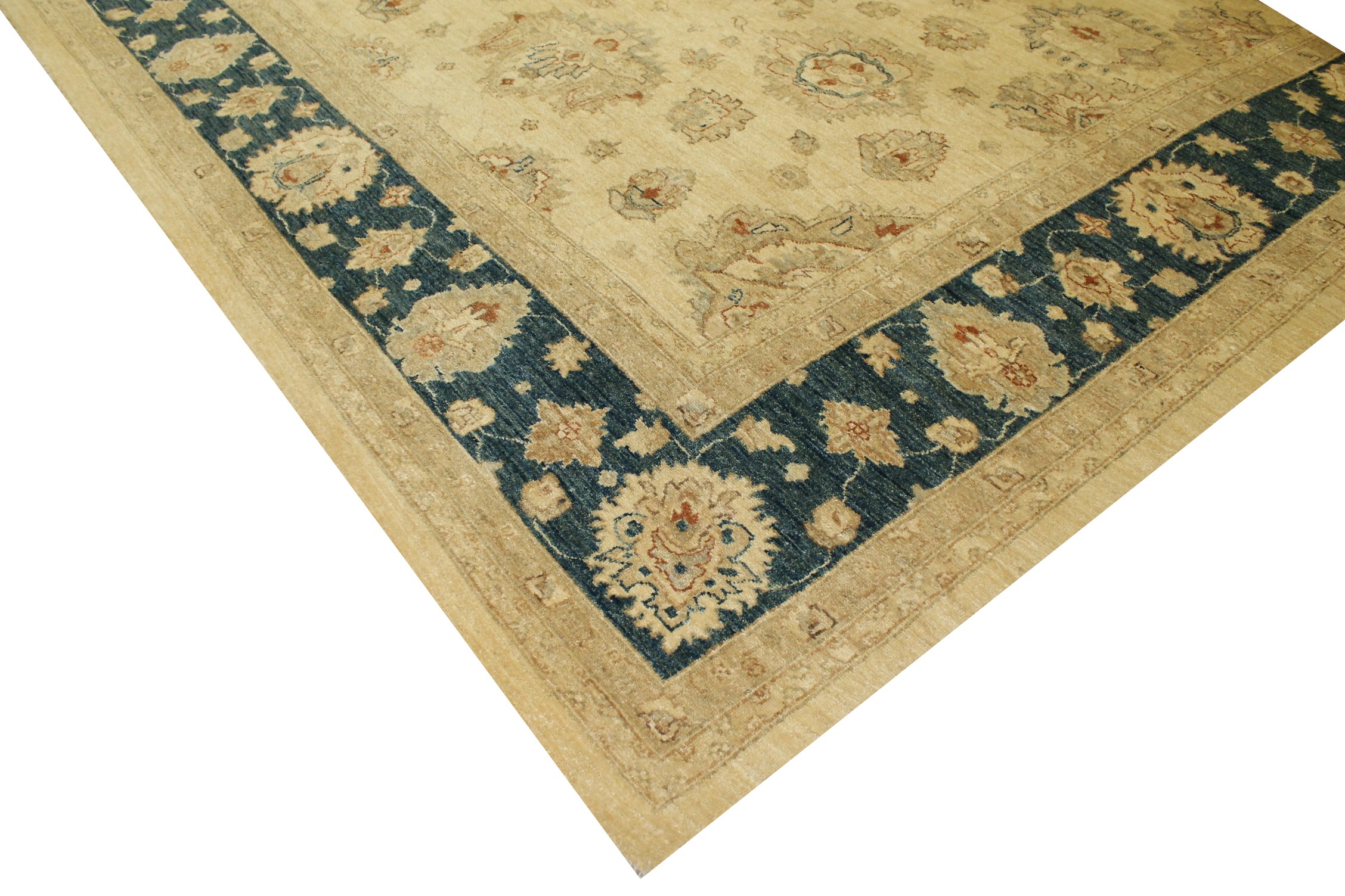 Clearance & Discount Rugs Chobi 10606 Lt. Gold - Gold & Medium Blue - Navy Hand Knotted Rug