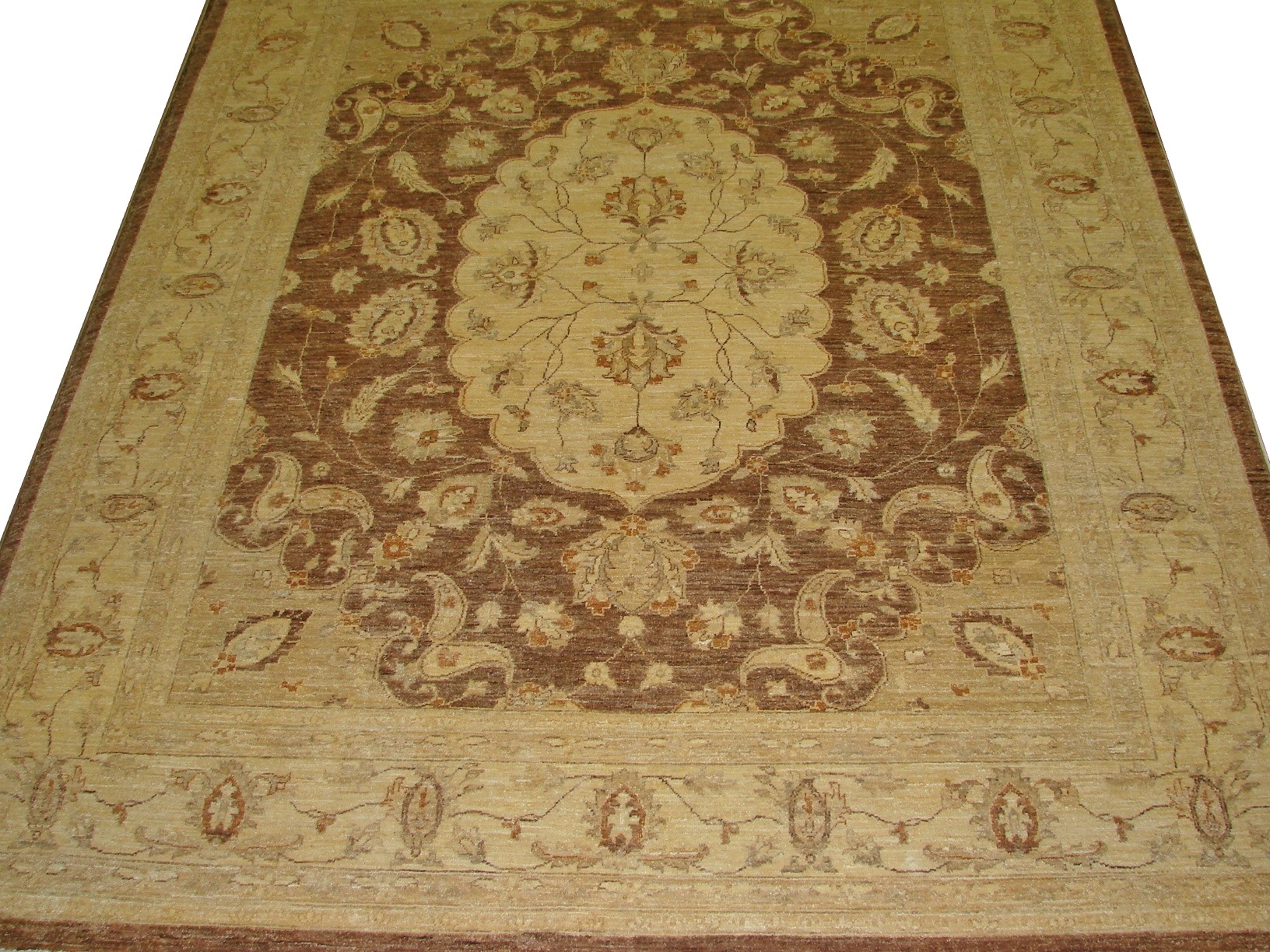 Clearance & Discount Rugs Chobi 10609 Lt. Brown - Chocolate & Lt. Gold - Gold Hand Knotted Rug