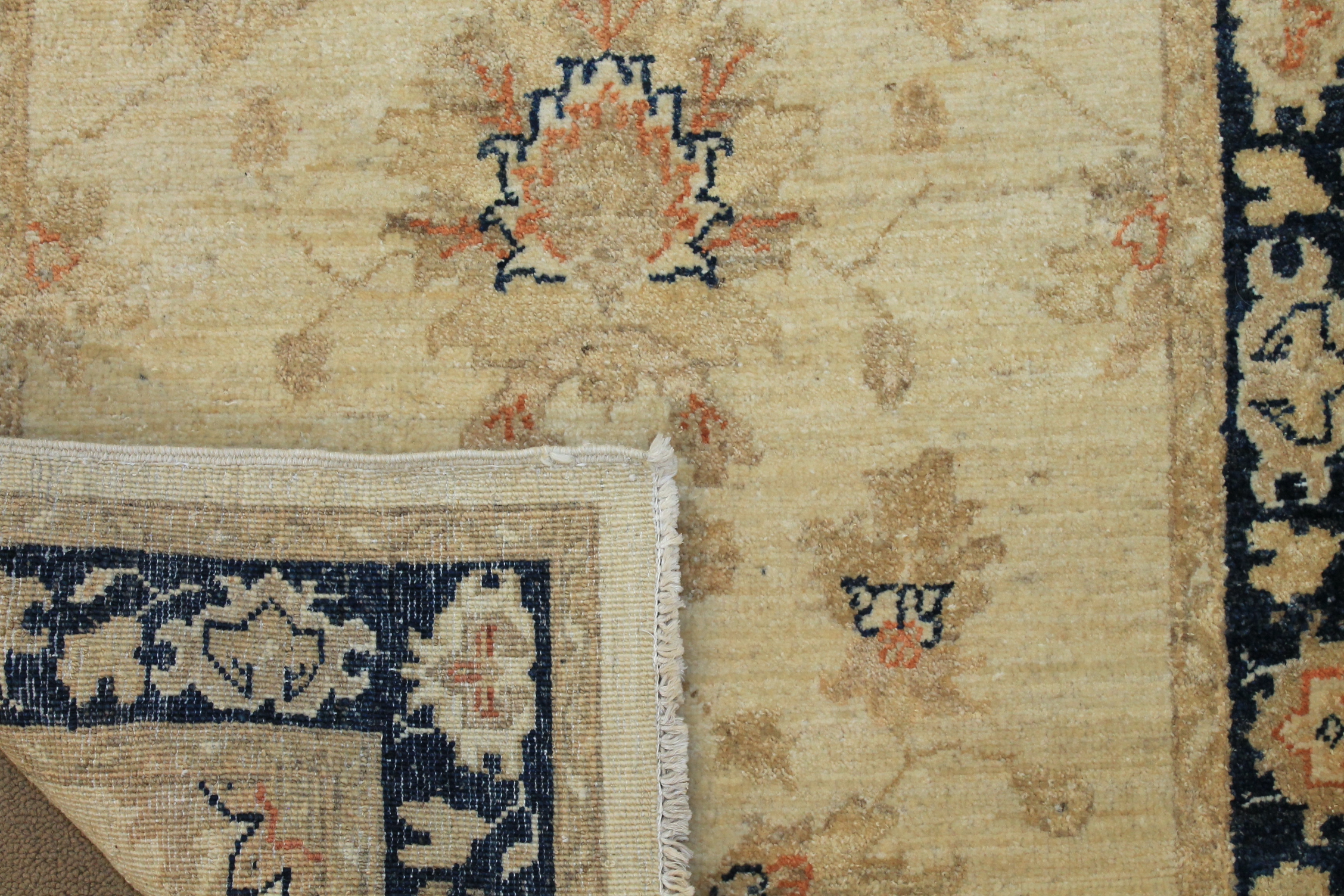 Clearance & Discount Rugs Chobi 10630 Lt. Gold - Gold & Medium Blue - Navy Hand Knotted Rug