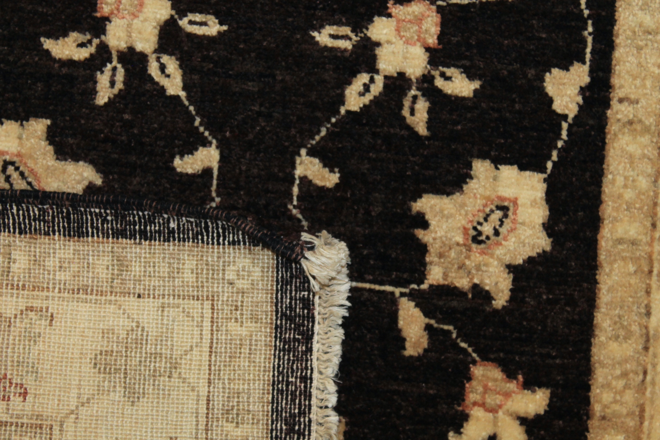 Clearance & Discount Rugs Chobi 10640 Black - Charcoal & Lt. Gold - Gold Hand Knotted Rug