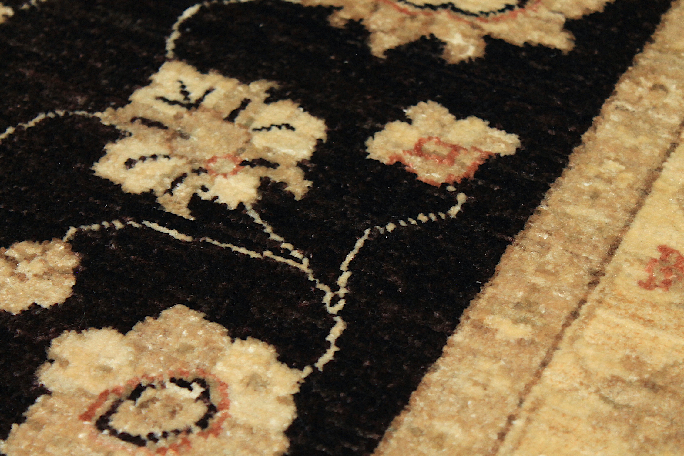Clearance & Discount Rugs Chobi 10640 Black - Charcoal & Lt. Gold - Gold Hand Knotted Rug