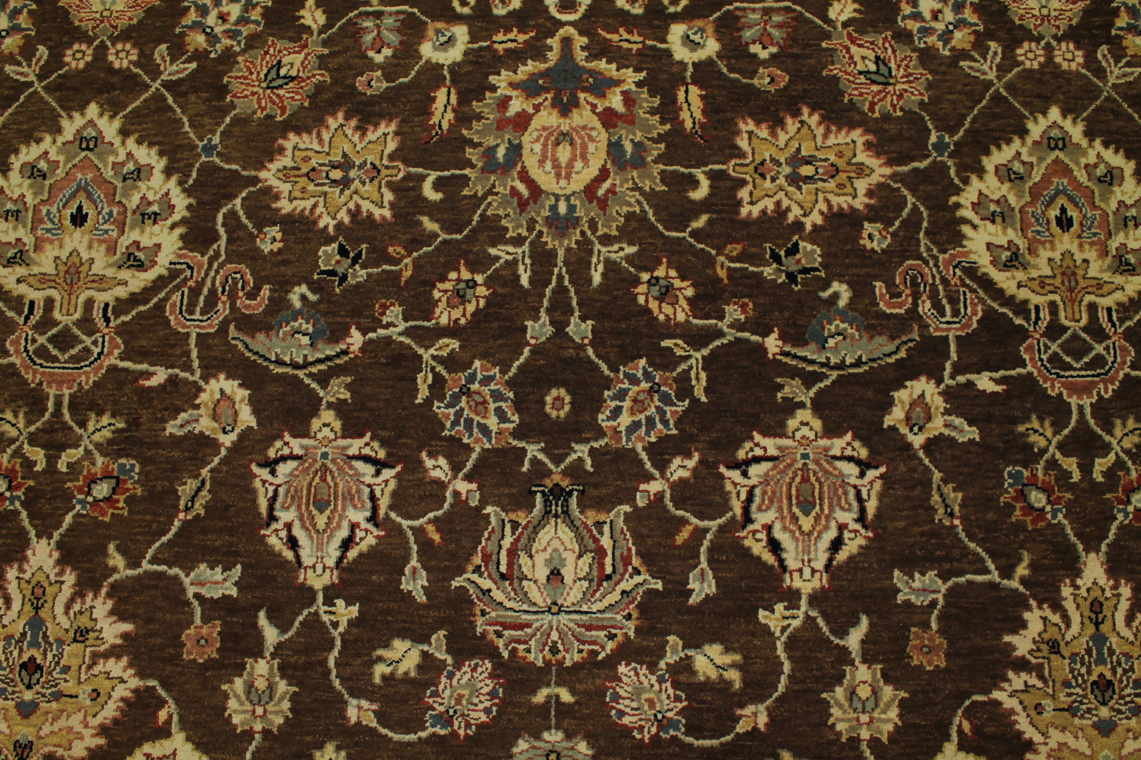 Clearance & Discount Rugs Sultan 10871 Lt. Brown - Chocolate & Rust - Orange Hand Knotted Rug
