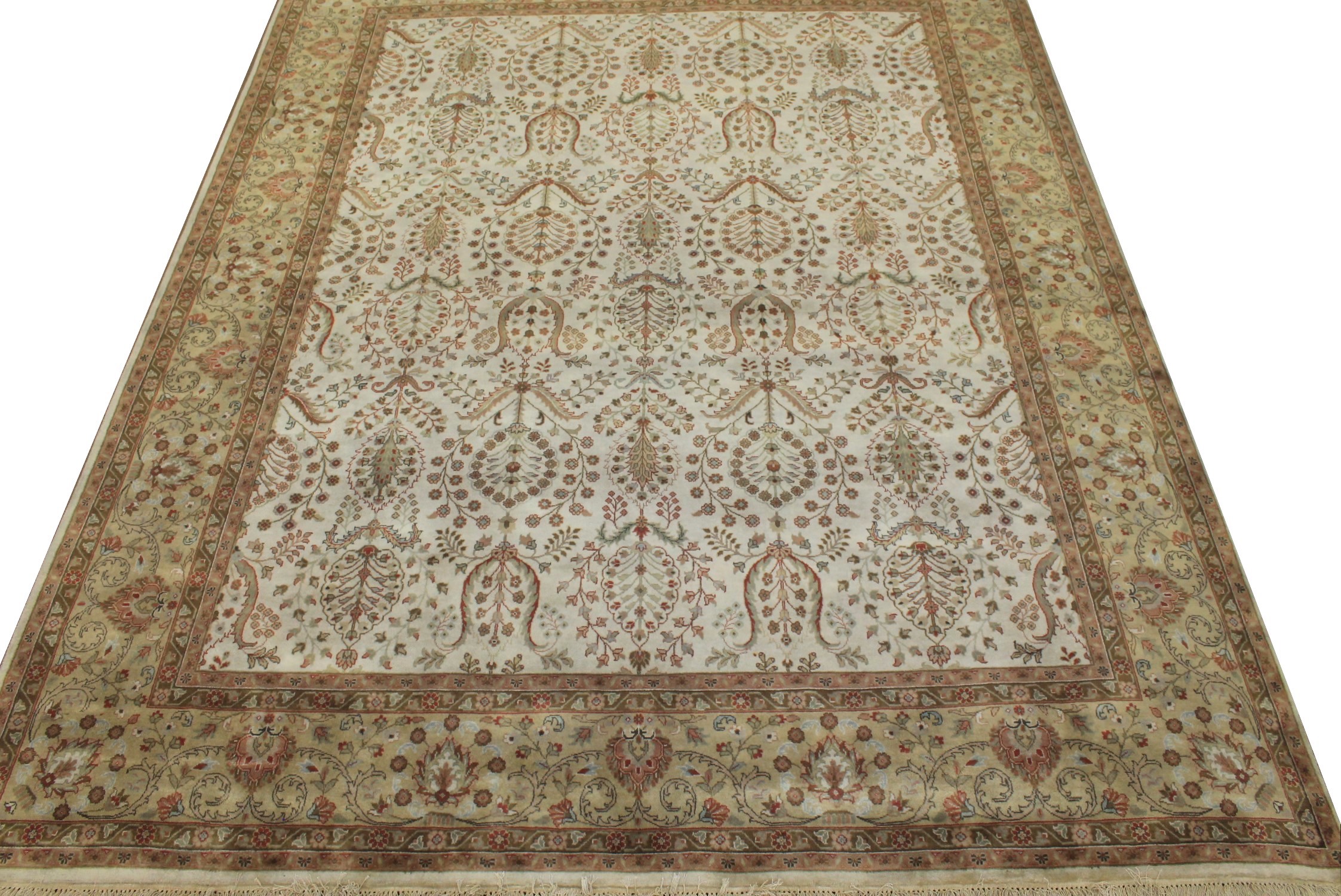 Clearance & Discount Rugs 11162 11162 Ivory - Beige & Camel - Taupe Hand Knotted Rug