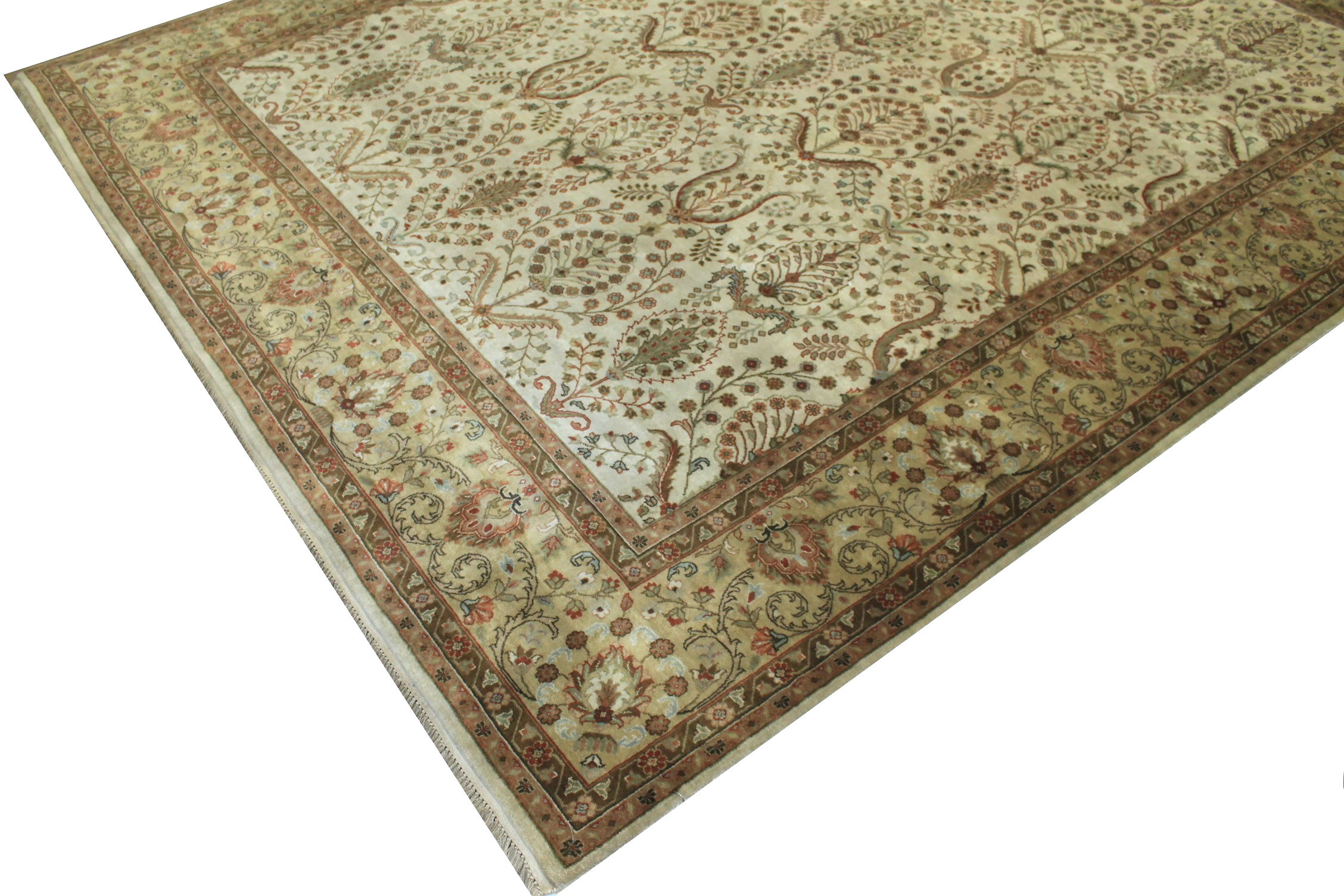 Clearance & Discount Rugs 11162 11162 Ivory - Beige & Camel - Taupe Hand Knotted Rug