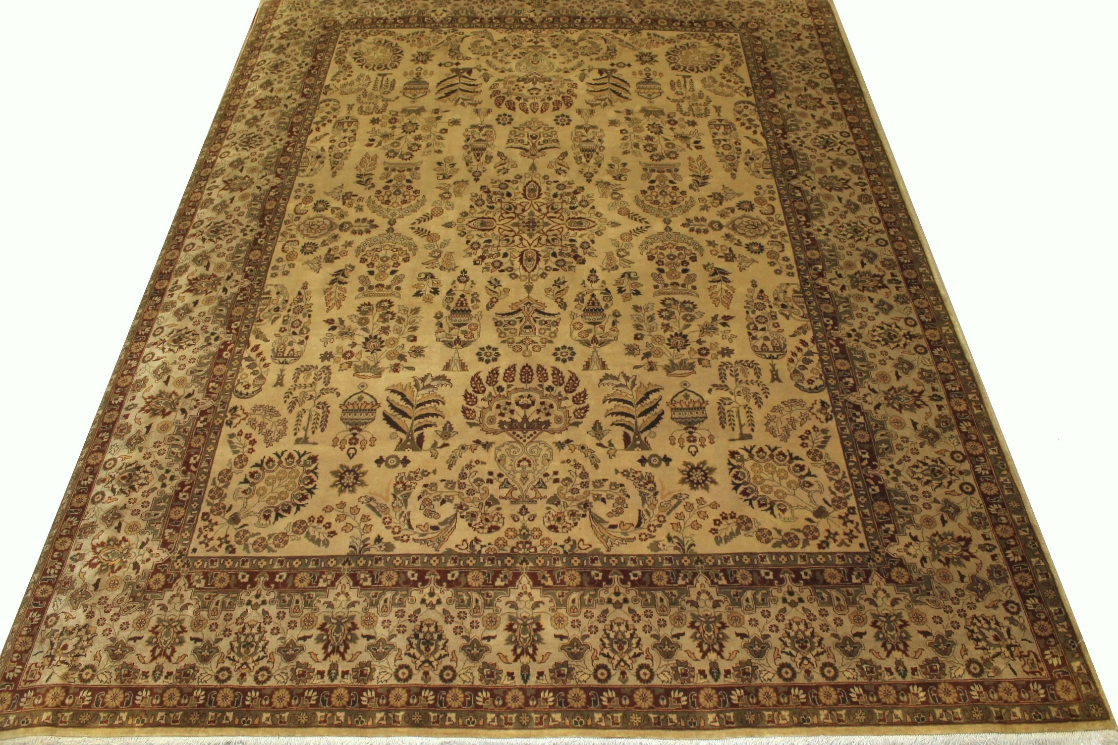 Clearance & Discount Rugs 11164 11164 Lt. Gold - Gold Hand Knotted Rug