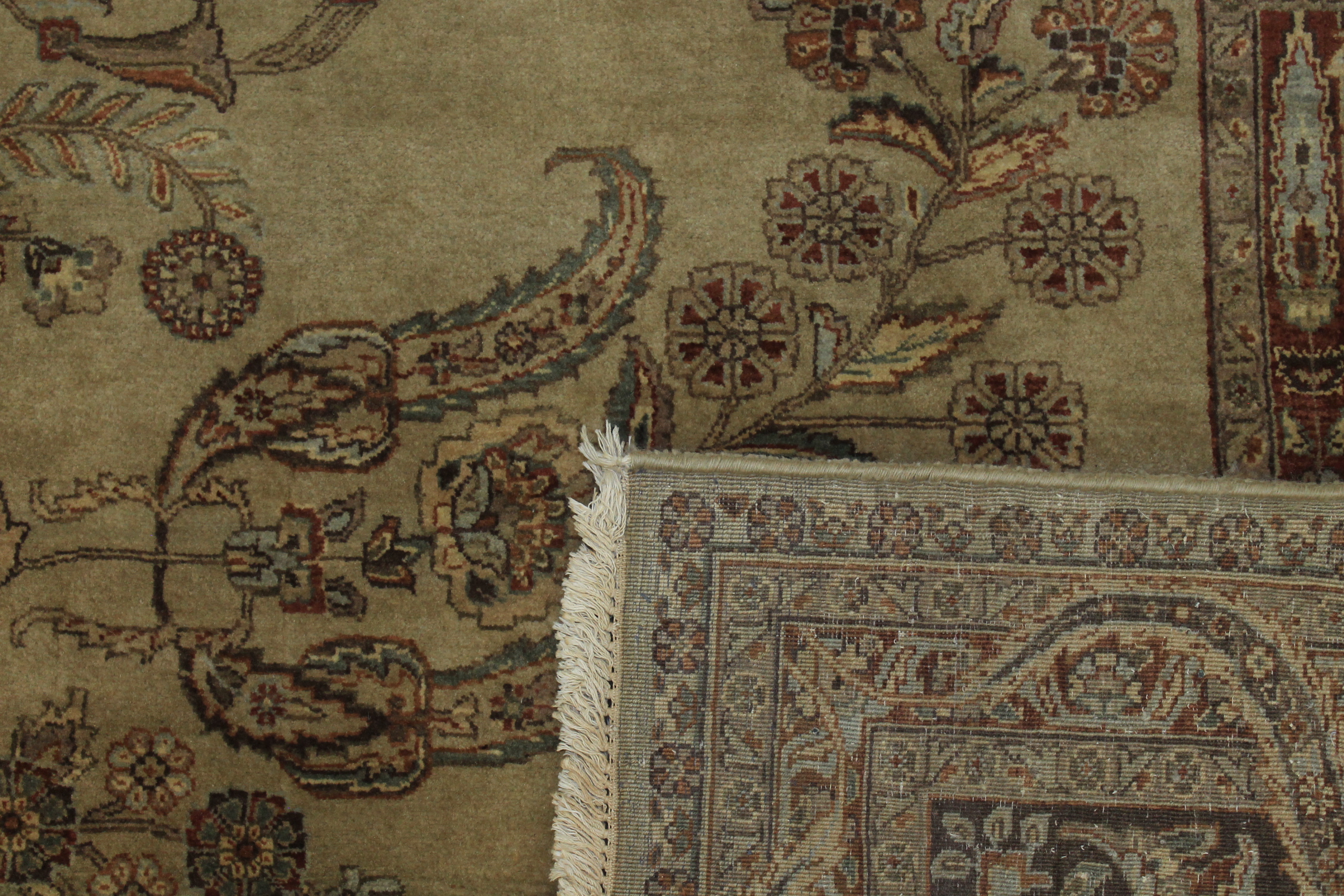 Clearance & Discount Rugs 11166 11166 Lt. Gold - Gold & Lt. Brown - Chocolate Hand Knotted Rug