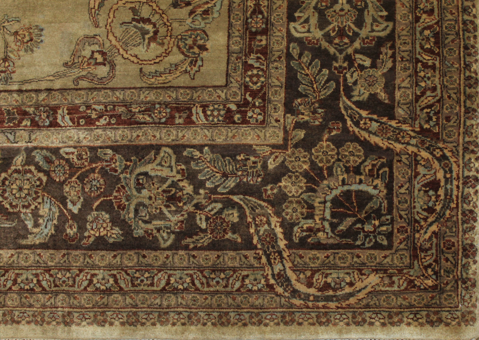 Clearance & Discount Rugs 11166 11166 Lt. Gold - Gold & Lt. Brown - Chocolate Hand Knotted Rug