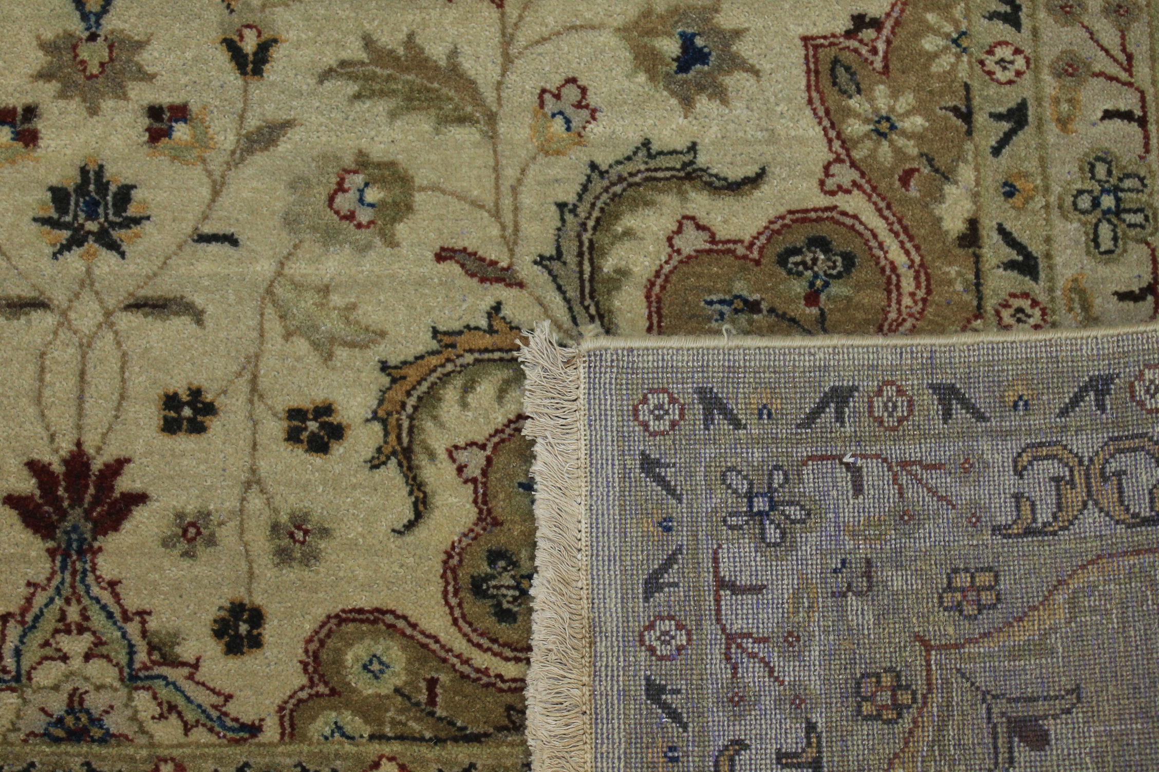 Clearance & Discount Rugs 11174 11174 Ivory - Beige & Lt. Green Hand Knotted Rug