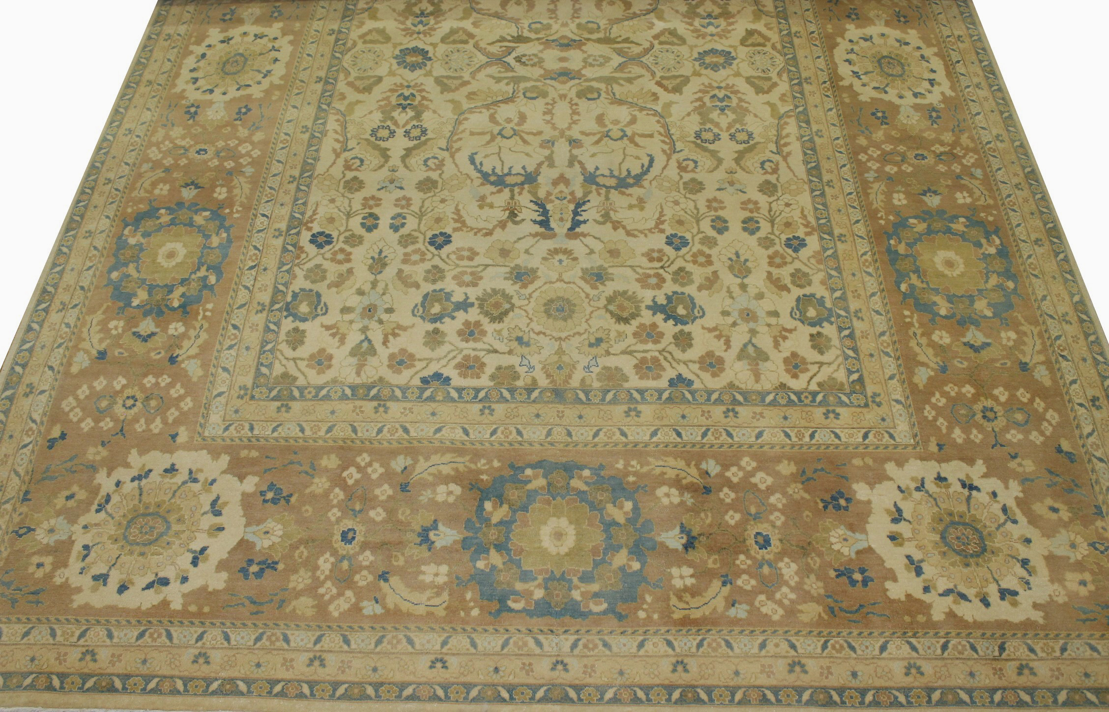 Clearance & Discount Rugs Antique Reproduction 11216 Ivory - Beige & Camel - Taupe Hand Knotted Rug
