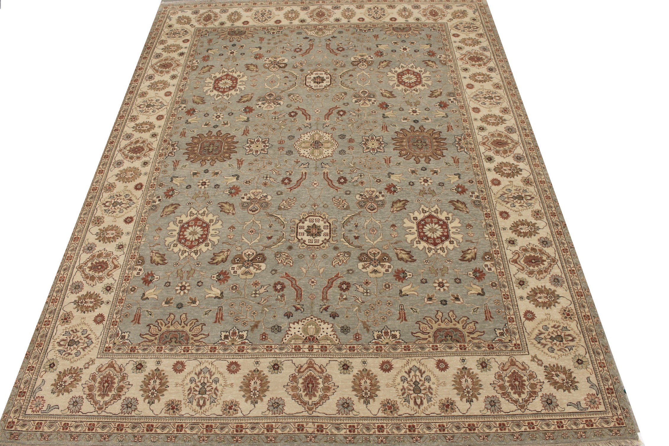 Clearance & Discount Rugs Sultan 11262 Lt. Blue - Blue & Ivory - Beige Hand Knotted Rug