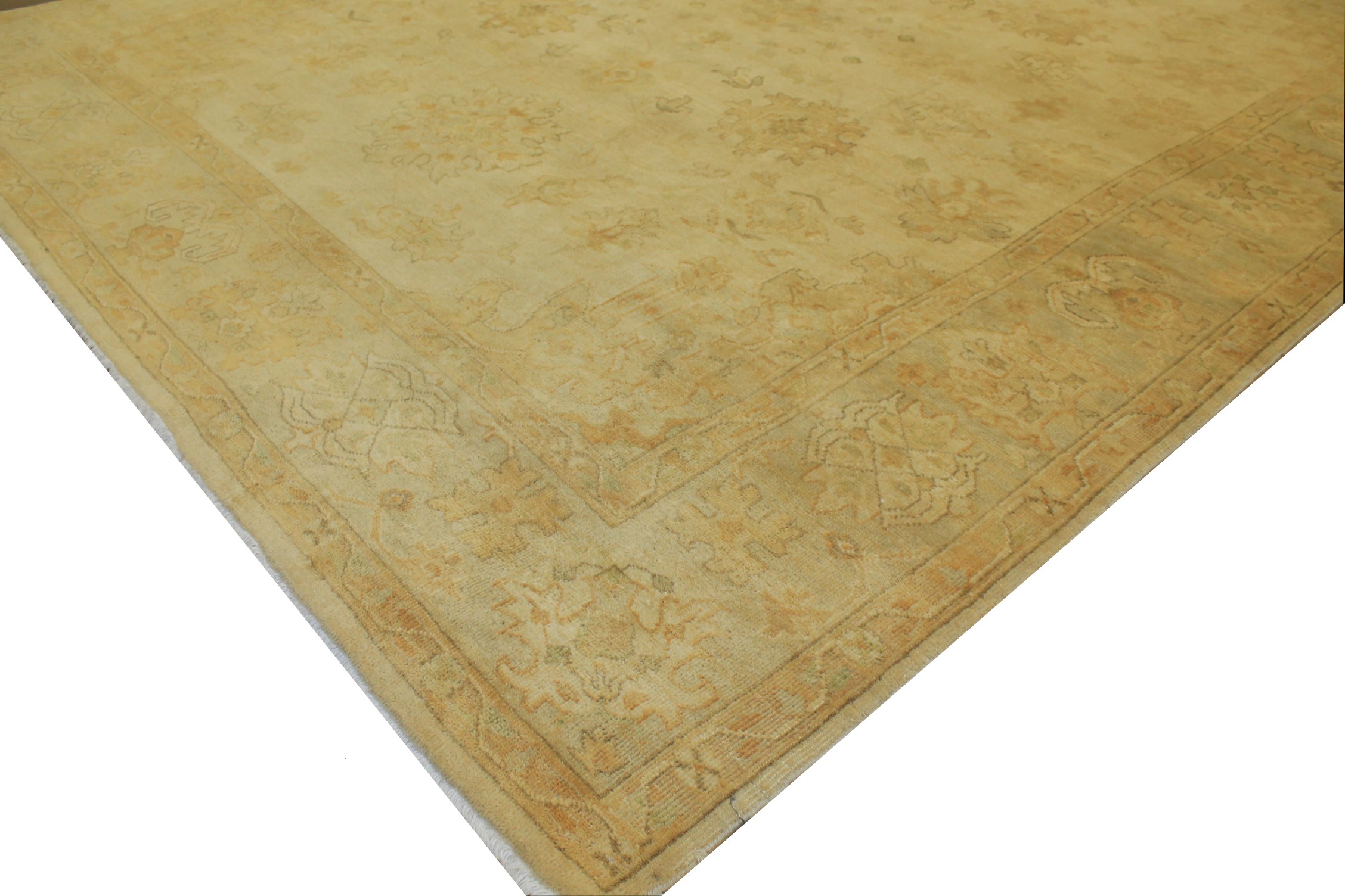 Clearance & Discount Rugs 11266 11266 Lt. Gold - Gold & Green Hand Knotted Rug