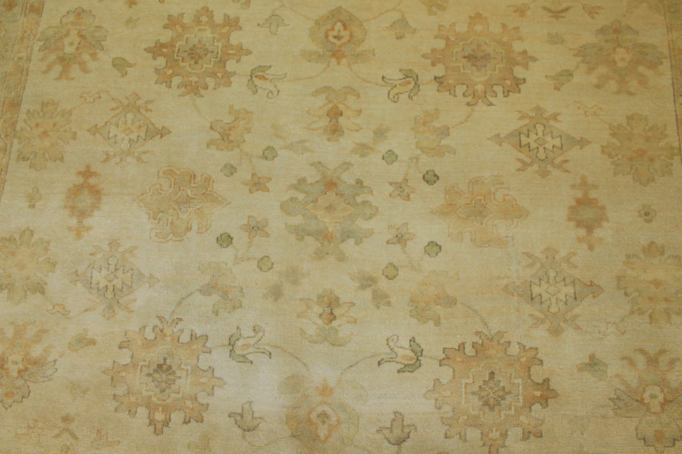Clearance & Discount Rugs 11266 11266 Lt. Gold - Gold & Green Hand Knotted Rug