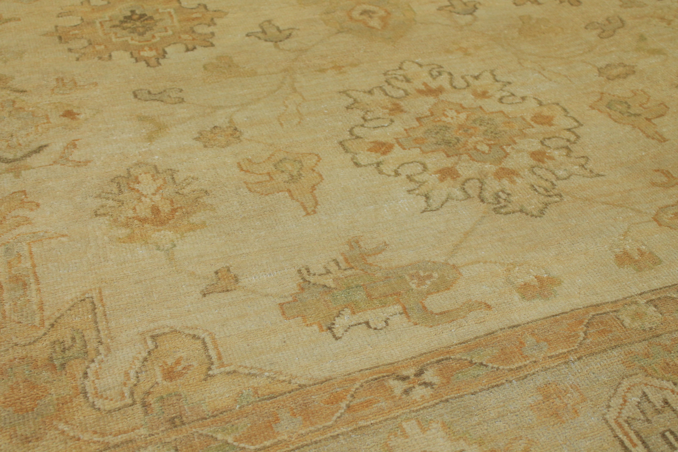 Clearance & Discount Rugs 11266 11266 Lt. Gold - Gold & Green Hand Knotted Rug