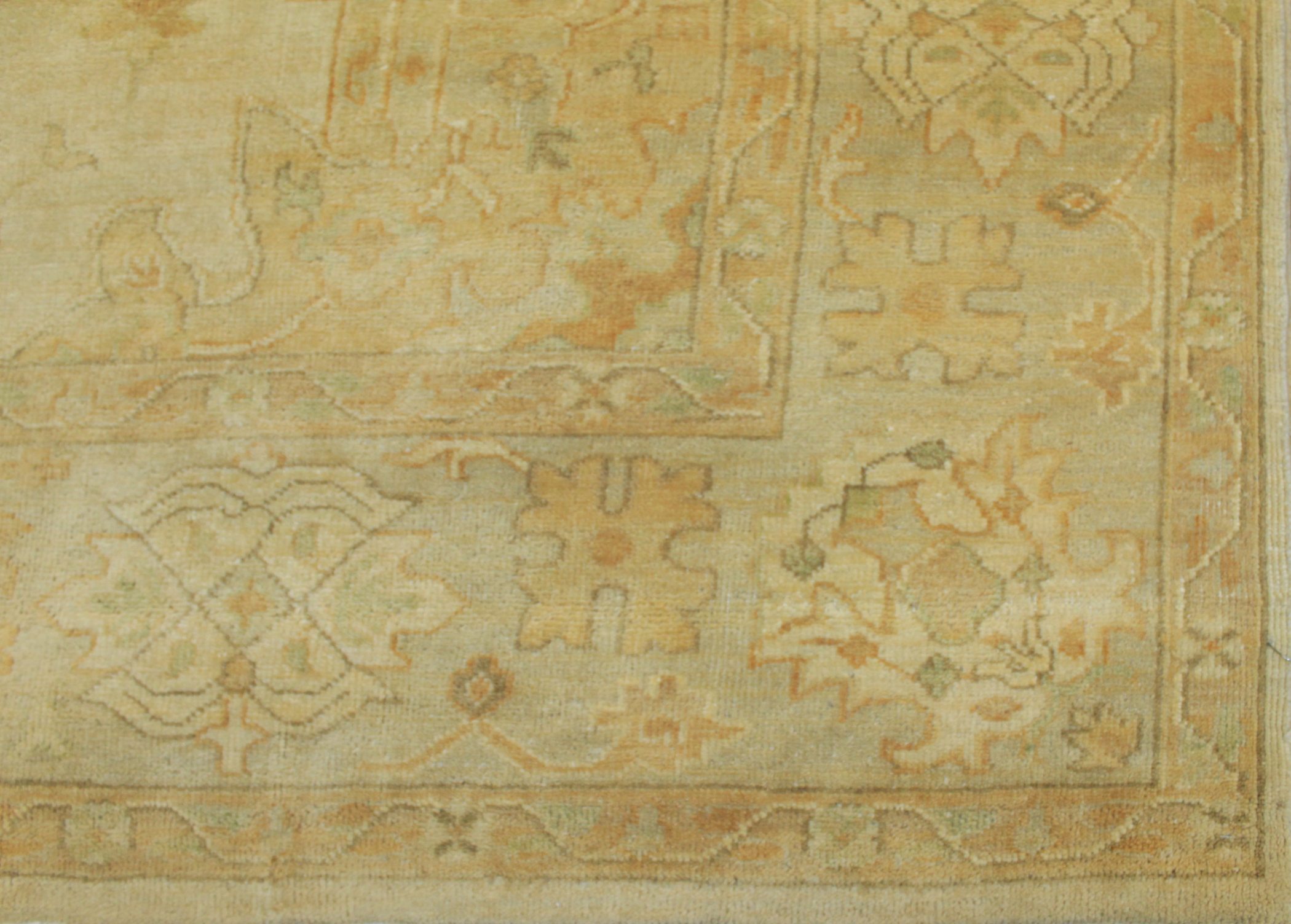 Clearance & Discount Rugs 11266 11266 Lt. Gold - Gold & Green Hand Knotted Rug
