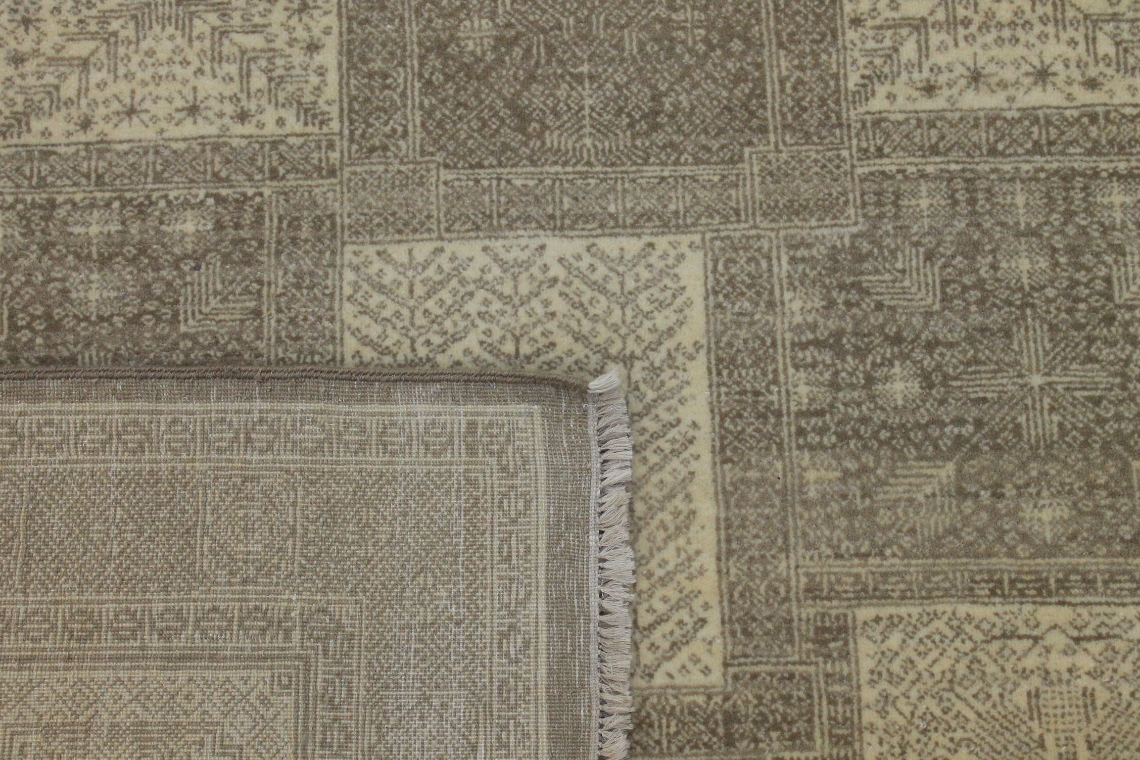 Clearance & Discount Rugs Zaal 11459 Lt. Brown - Chocolate & Ivory - Beige Hand Knotted Rug