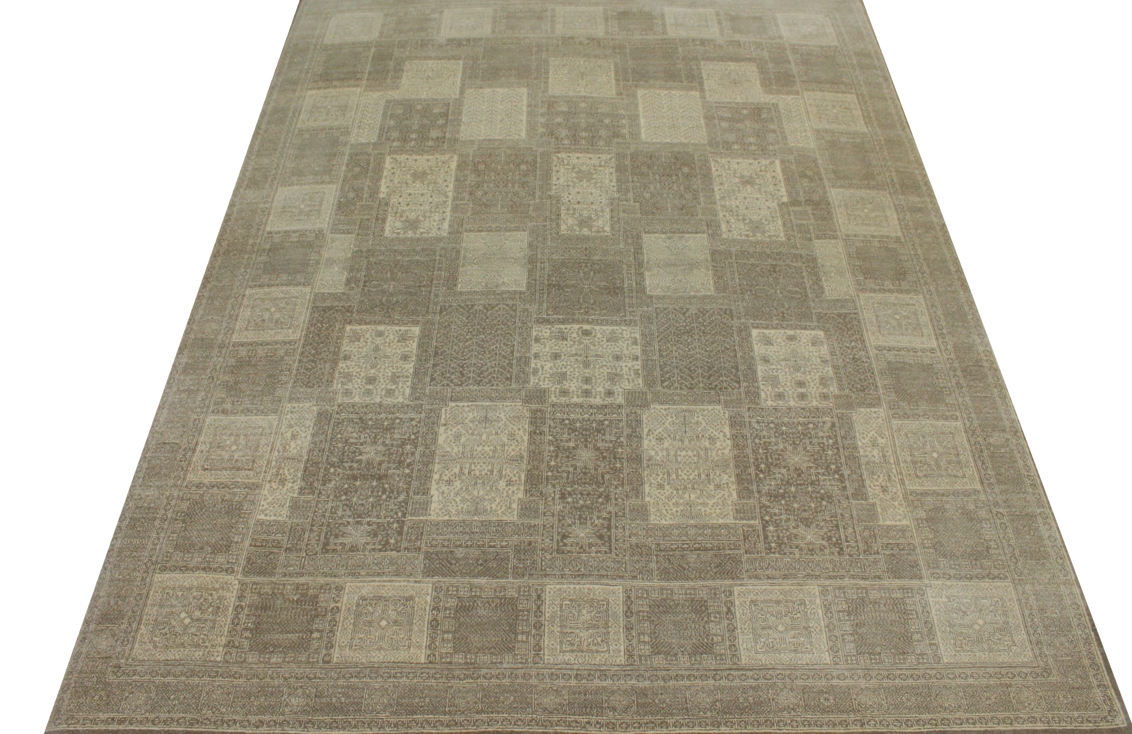 Clearance & Discount Rugs Zaal 11459 Lt. Brown - Chocolate & Ivory - Beige Hand Knotted Rug
