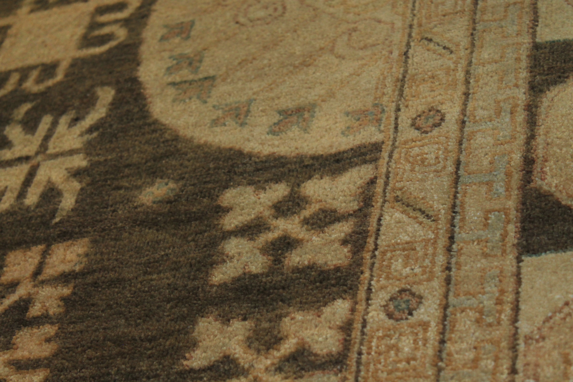 Clearance & Discount Rugs Sultan 11493 Black - Charcoal & Lt. Gold - Gold Hand Knotted Rug