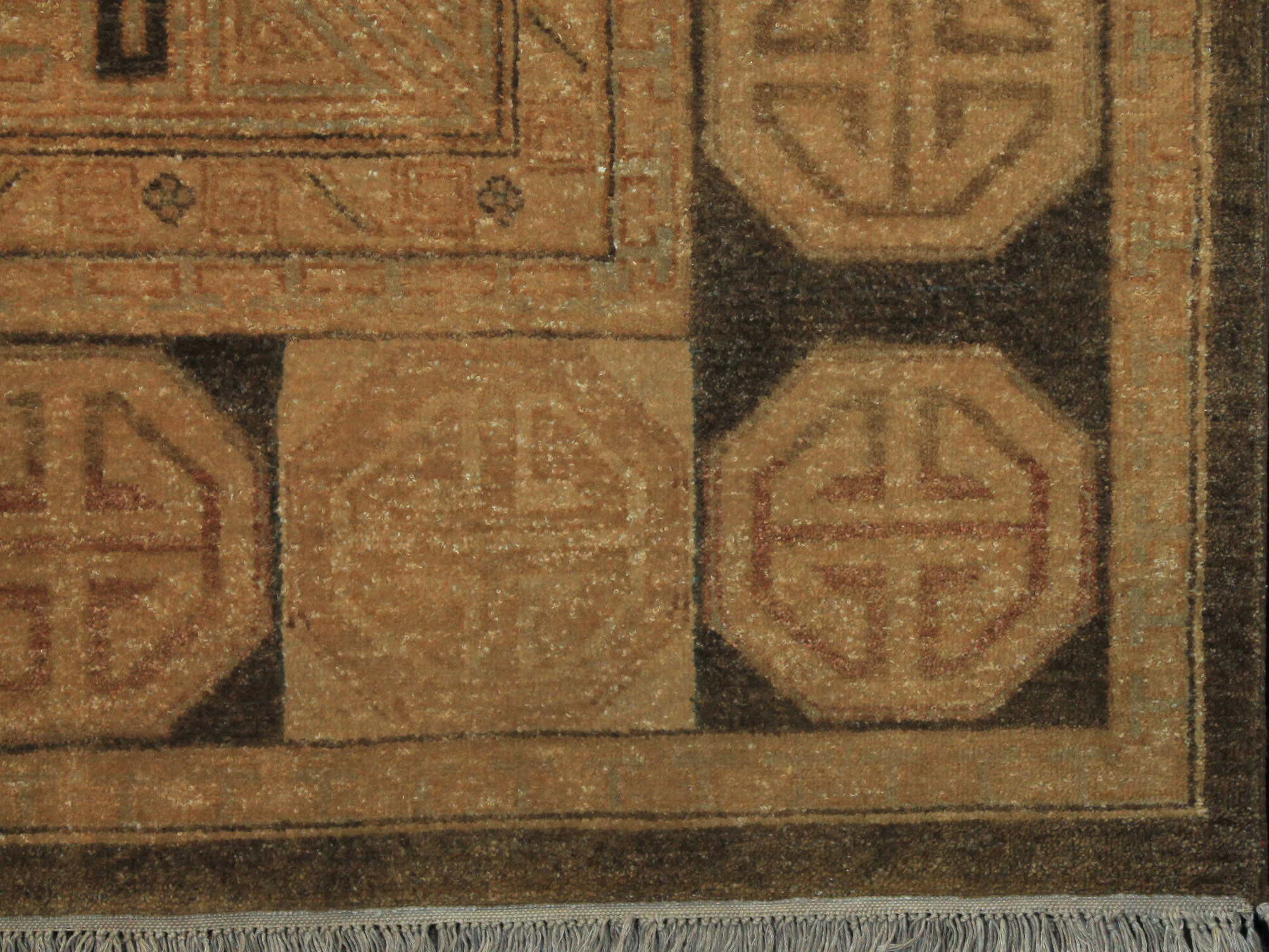 Clearance & Discount Rugs Sultan 11493 Black - Charcoal & Lt. Gold - Gold Hand Knotted Rug