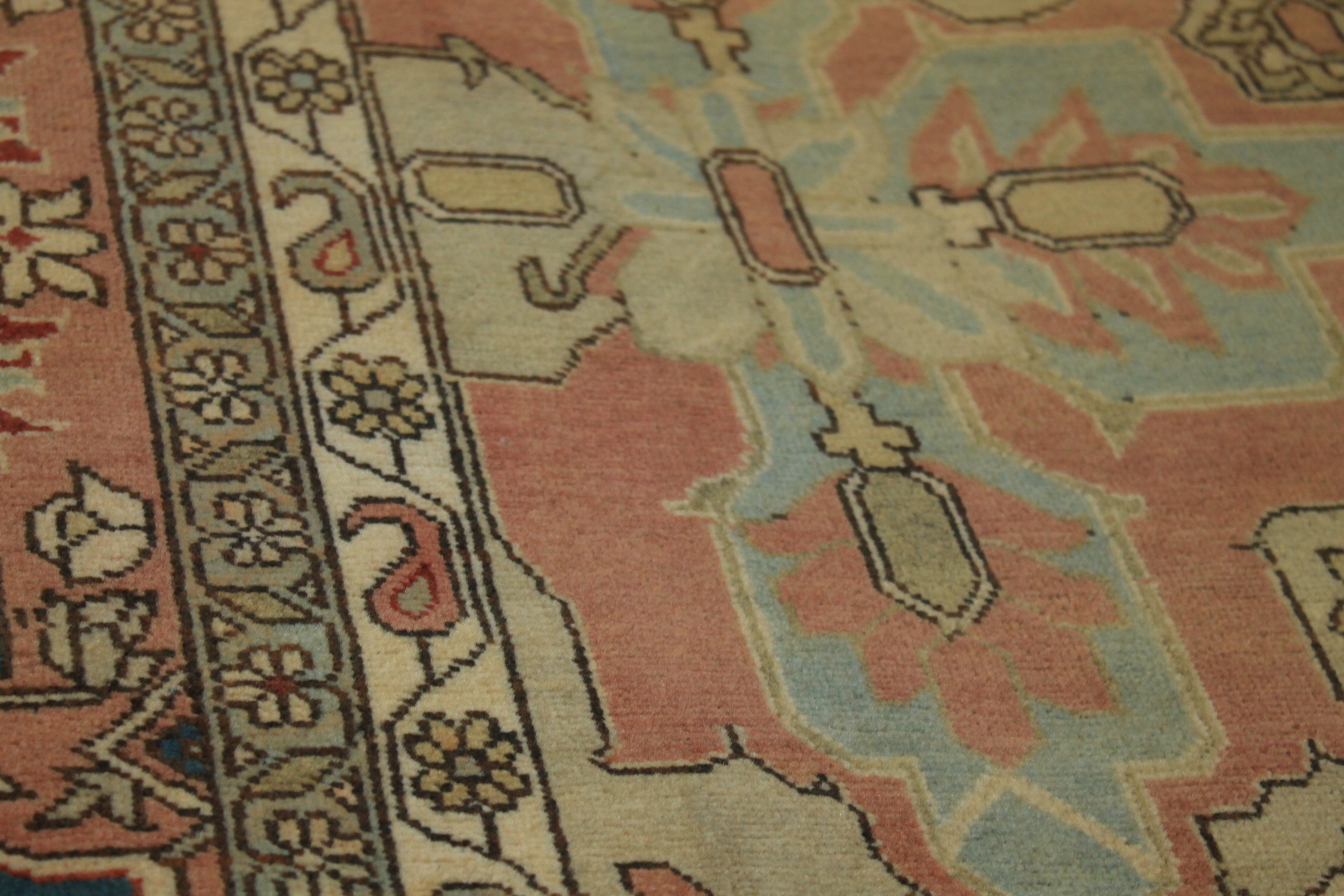 Clearance & Discount Rugs Antique Reproduction 11538 Lt. Gold - Gold & Rust - Orange Hand Knotted Rug