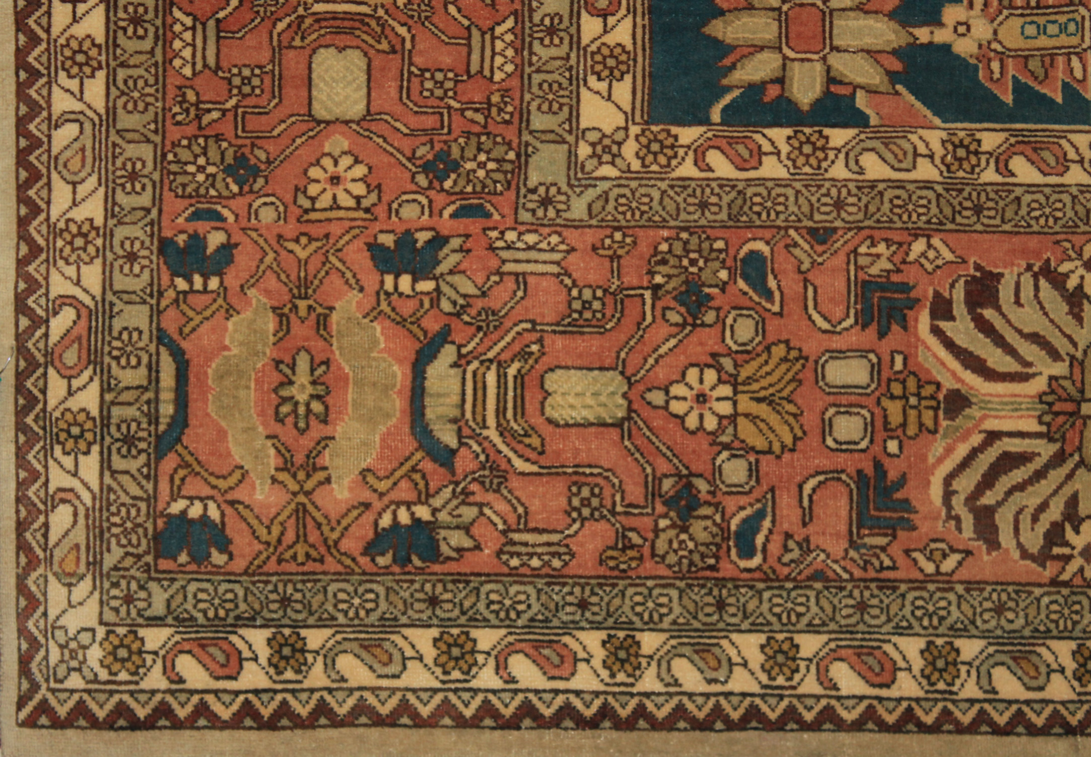 Clearance & Discount Rugs Antique Reproduction 11538 Lt. Gold - Gold & Rust - Orange Hand Knotted Rug
