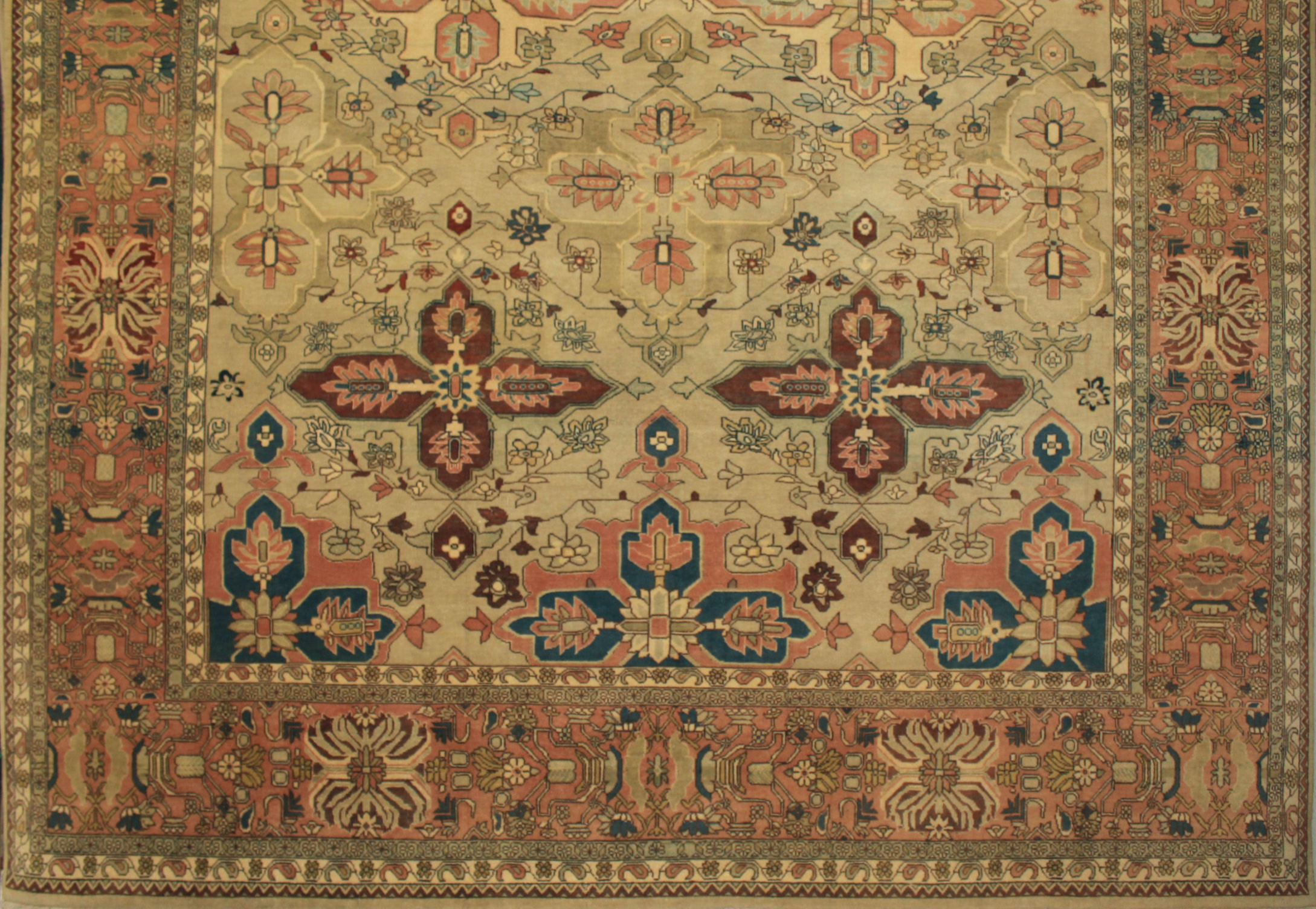 Clearance & Discount Rugs Antique Reproduction 11538 Lt. Gold - Gold & Rust - Orange Hand Knotted Rug