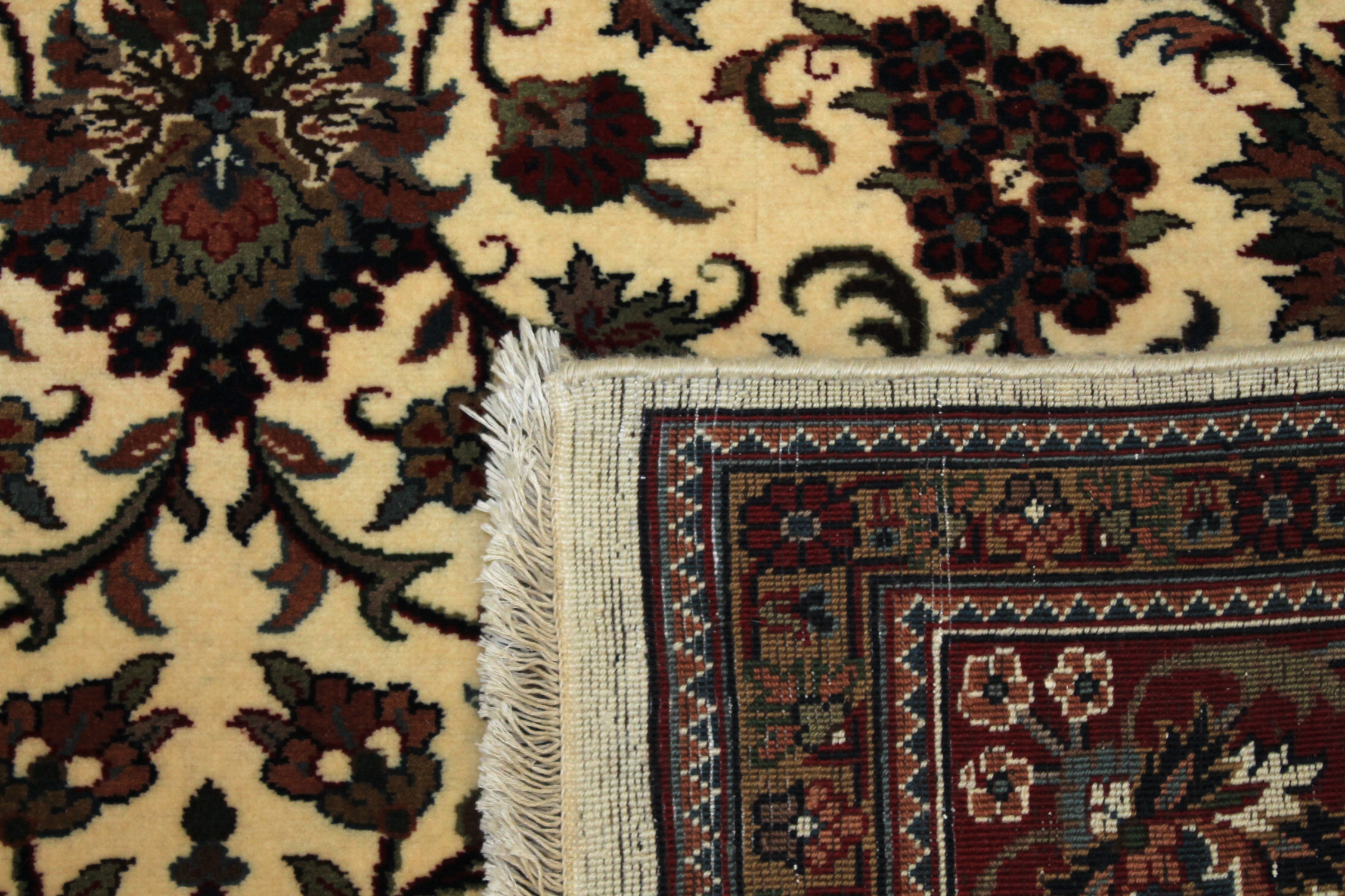 Clearance & Discount Rugs Keshmar 11571 Ivory - Beige & Red - Burgundy Hand Knotted Rug
