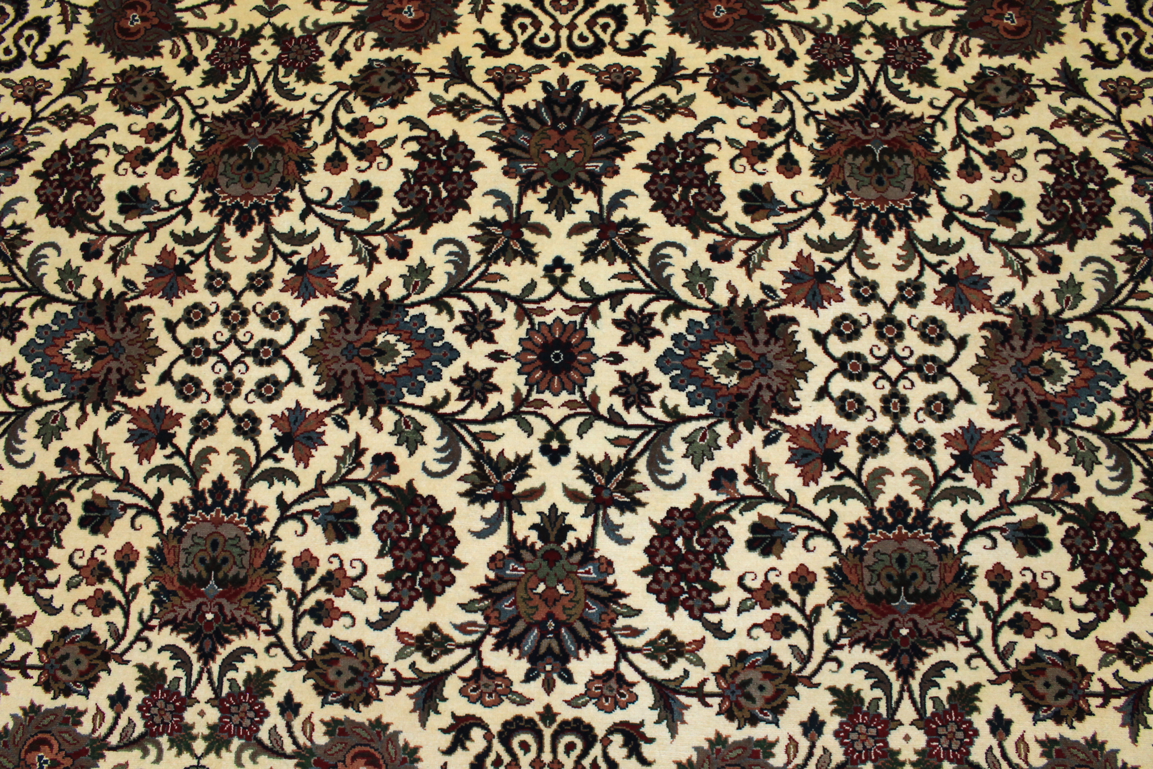 Clearance & Discount Rugs Keshmar 11571 Ivory - Beige & Red - Burgundy Hand Knotted Rug