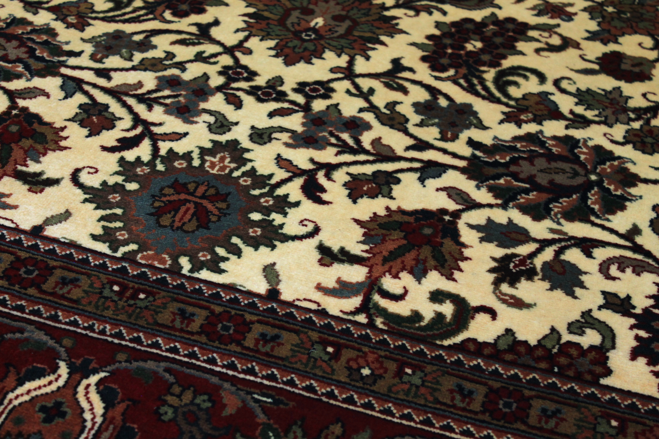 Clearance & Discount Rugs Keshmar 11571 Ivory - Beige & Red - Burgundy Hand Knotted Rug