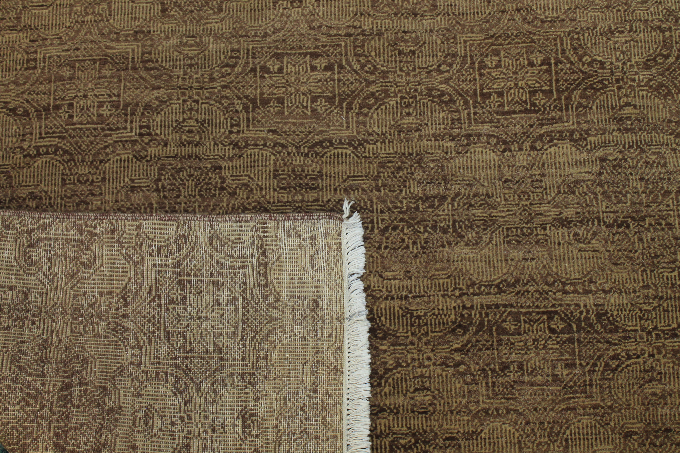 Clearance & Discount Rugs Zaal 11577 Lt. Brown - Chocolate Hand Knotted Rug