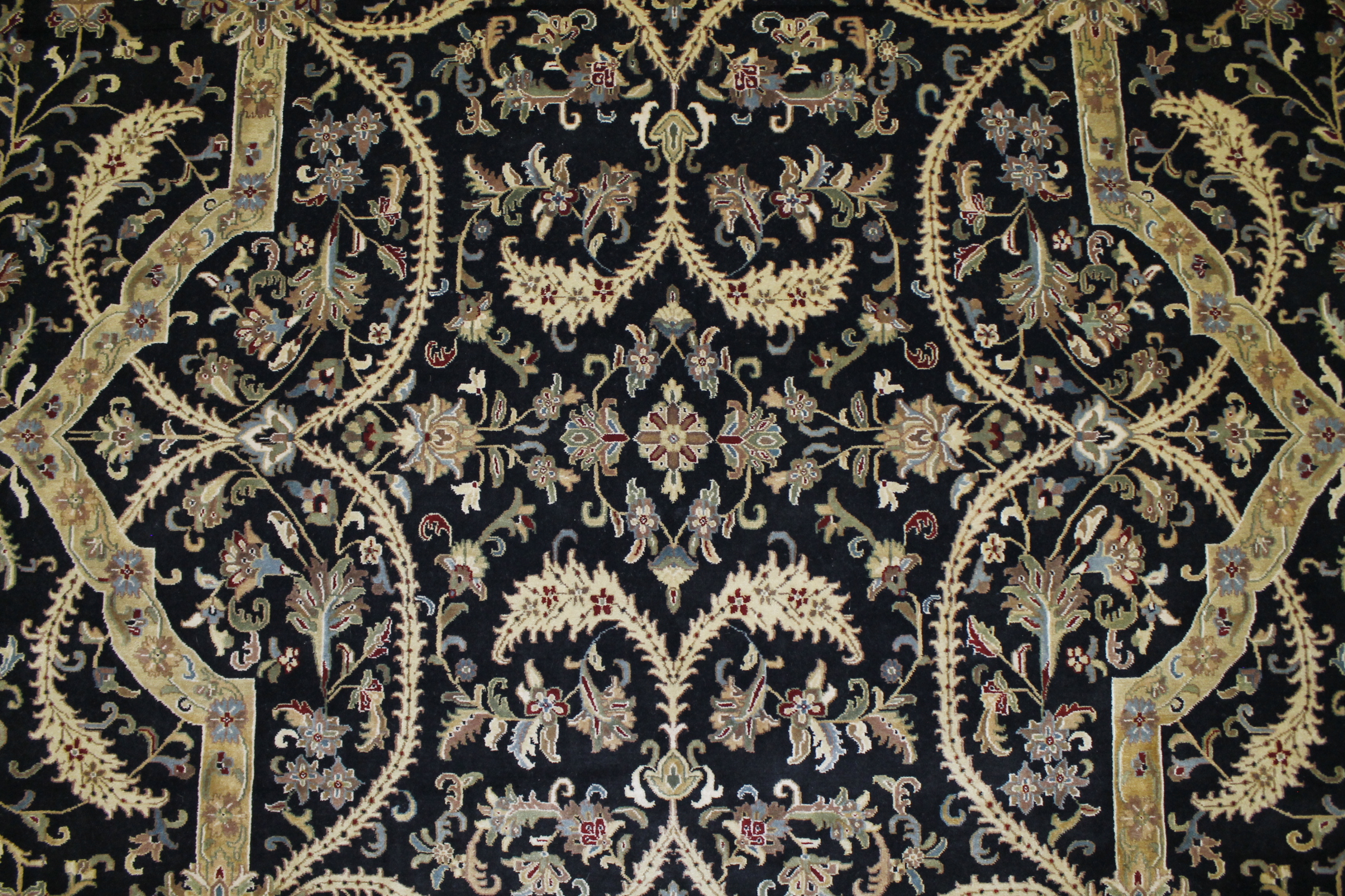 Clearance & Discount Rugs S-20 11627 Black - Charcoal & Lt. Gold - Gold Hand Knotted Rug
