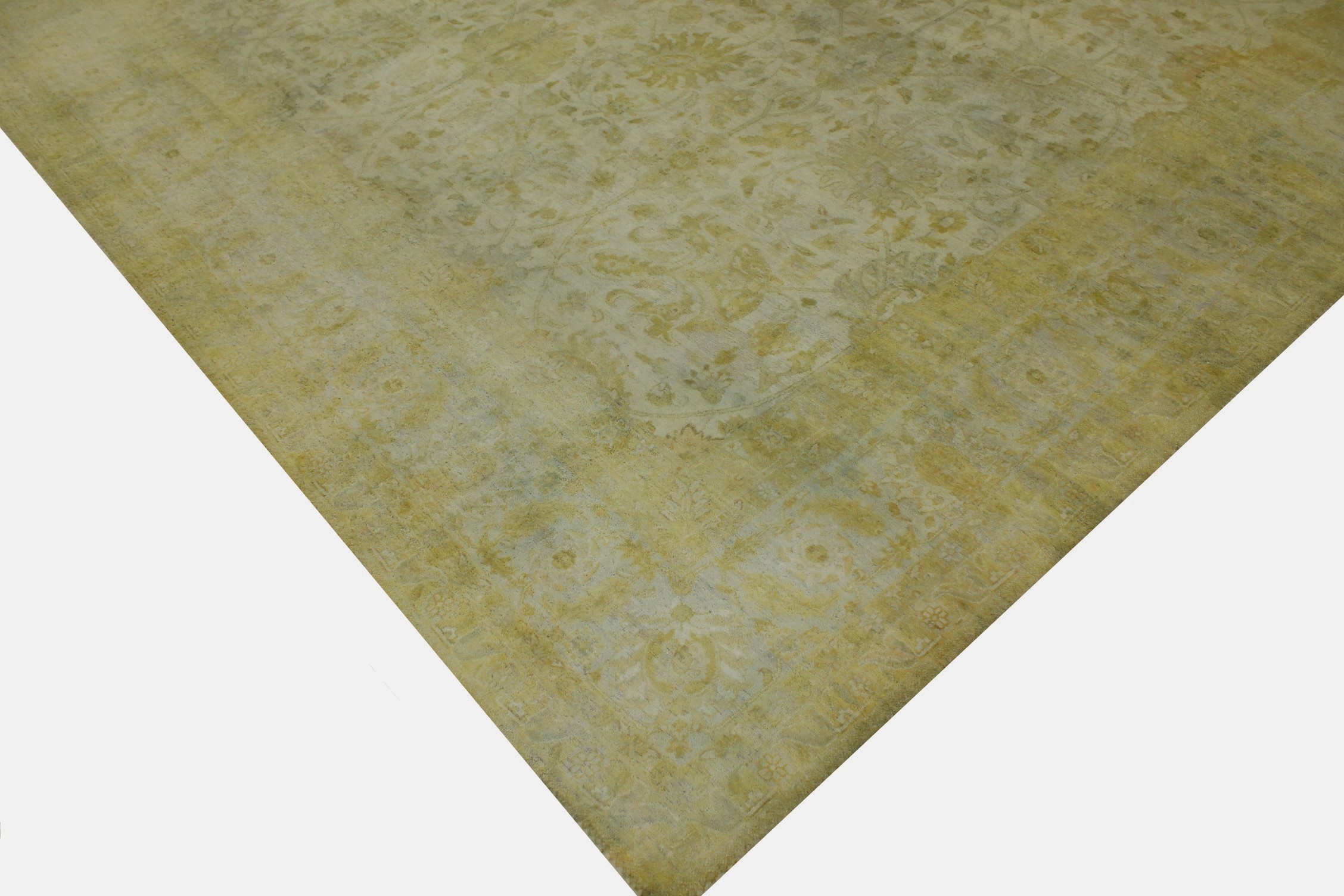 Clearance & Discount Rugs A. Lavar 11668 Ivory - Beige & Lt. Blue - Blue Hand Knotted Rug