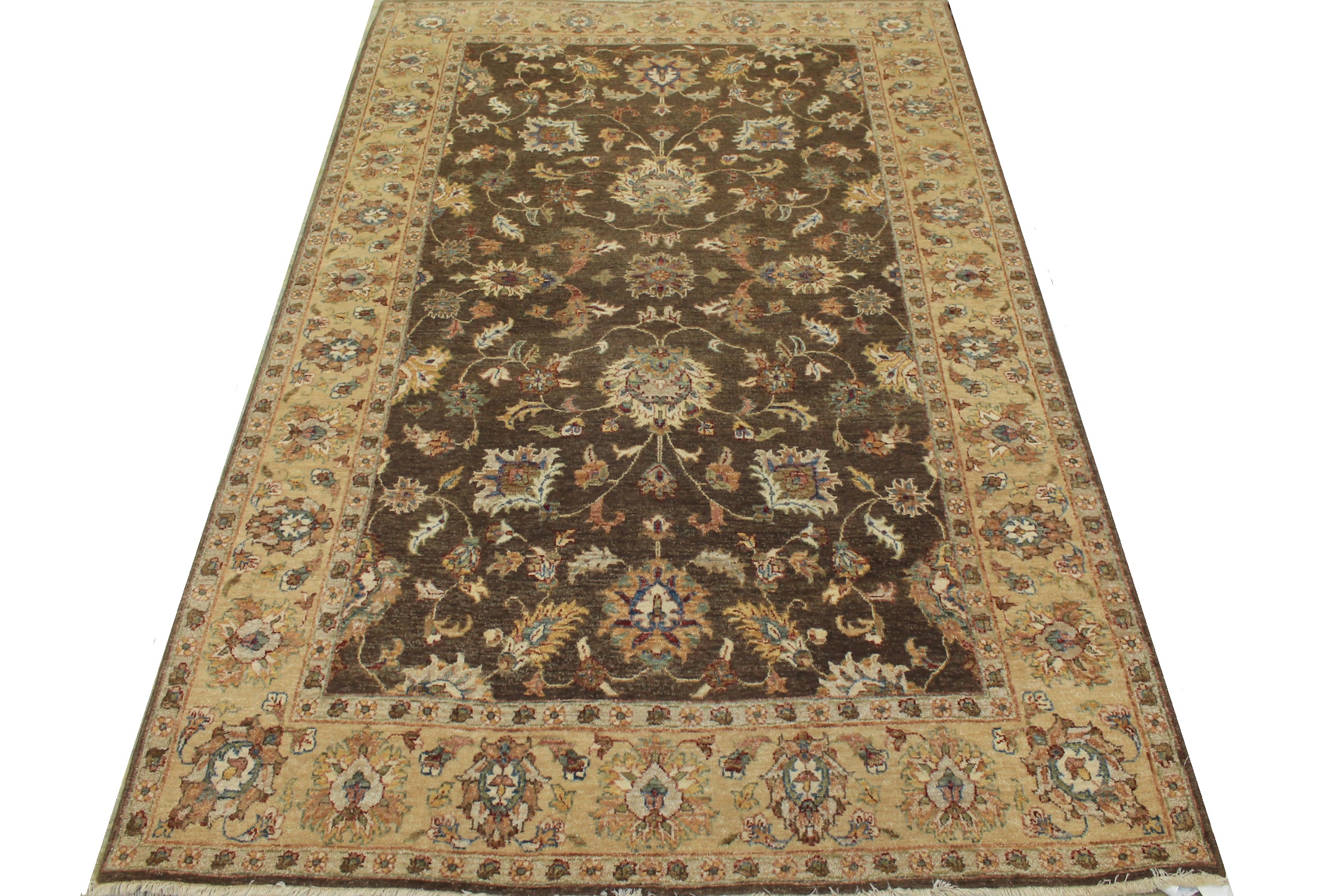 Clearance & Discount Rugs Sultan 11688 Lt. Brown - Chocolate & Lt. Gold - Gold Hand Knotted Rug