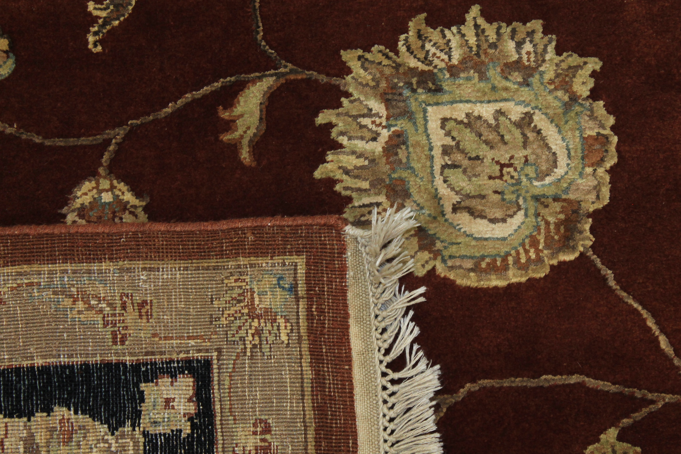 Clearance & Discount Rugs 11749 11749 Rust - Orange & Black - Charcoal Hand Knotted Rug