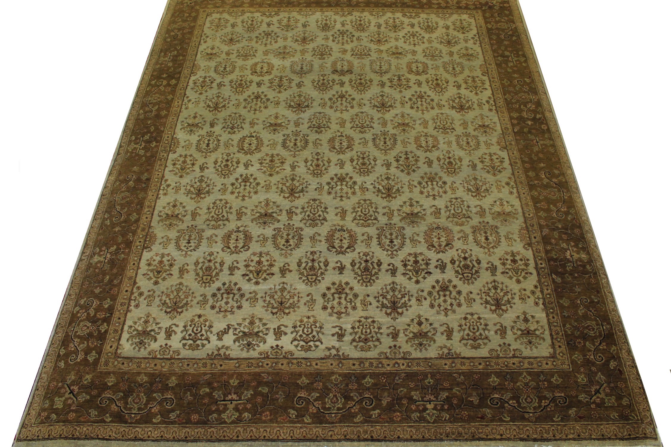 Clearance & Discount Rugs Khyber 11764 Ivory - Beige & Lt. Brown - Chocolate Hand Knotted Rug