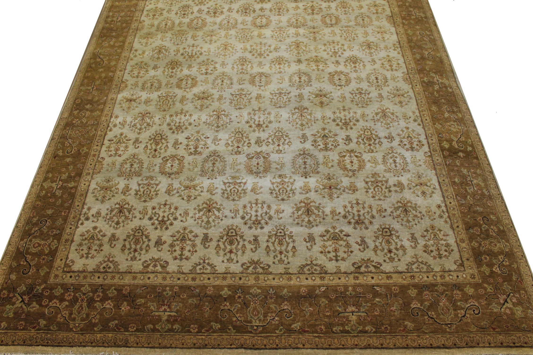 Clearance & Discount Rugs Khyber 11764 Ivory - Beige & Lt. Brown - Chocolate Hand Knotted Rug