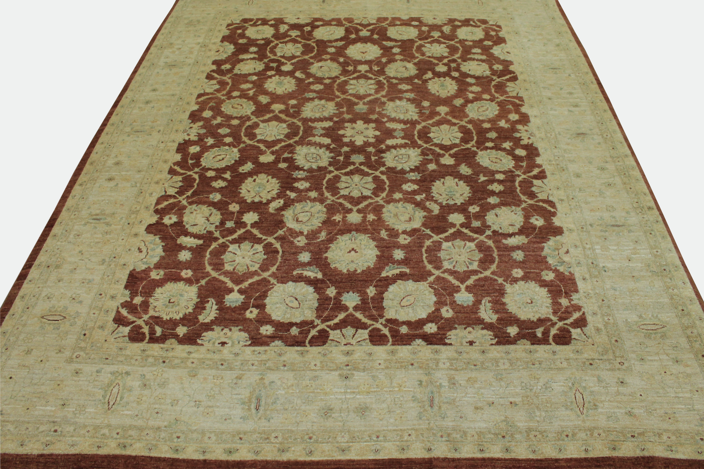 Clearance & Discount Rugs Chobi 11789 Rust - Orange & Ivory - Beige Hand Knotted Rug