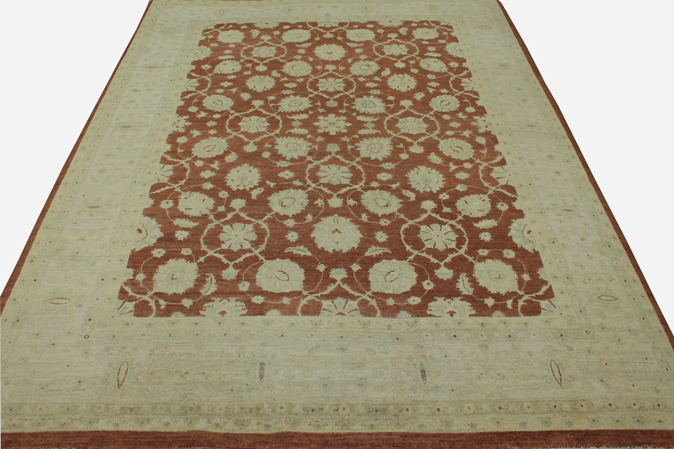 Clearance & Discount Rugs Chobi 11789 Rust - Orange & Ivory - Beige Hand Knotted Rug
