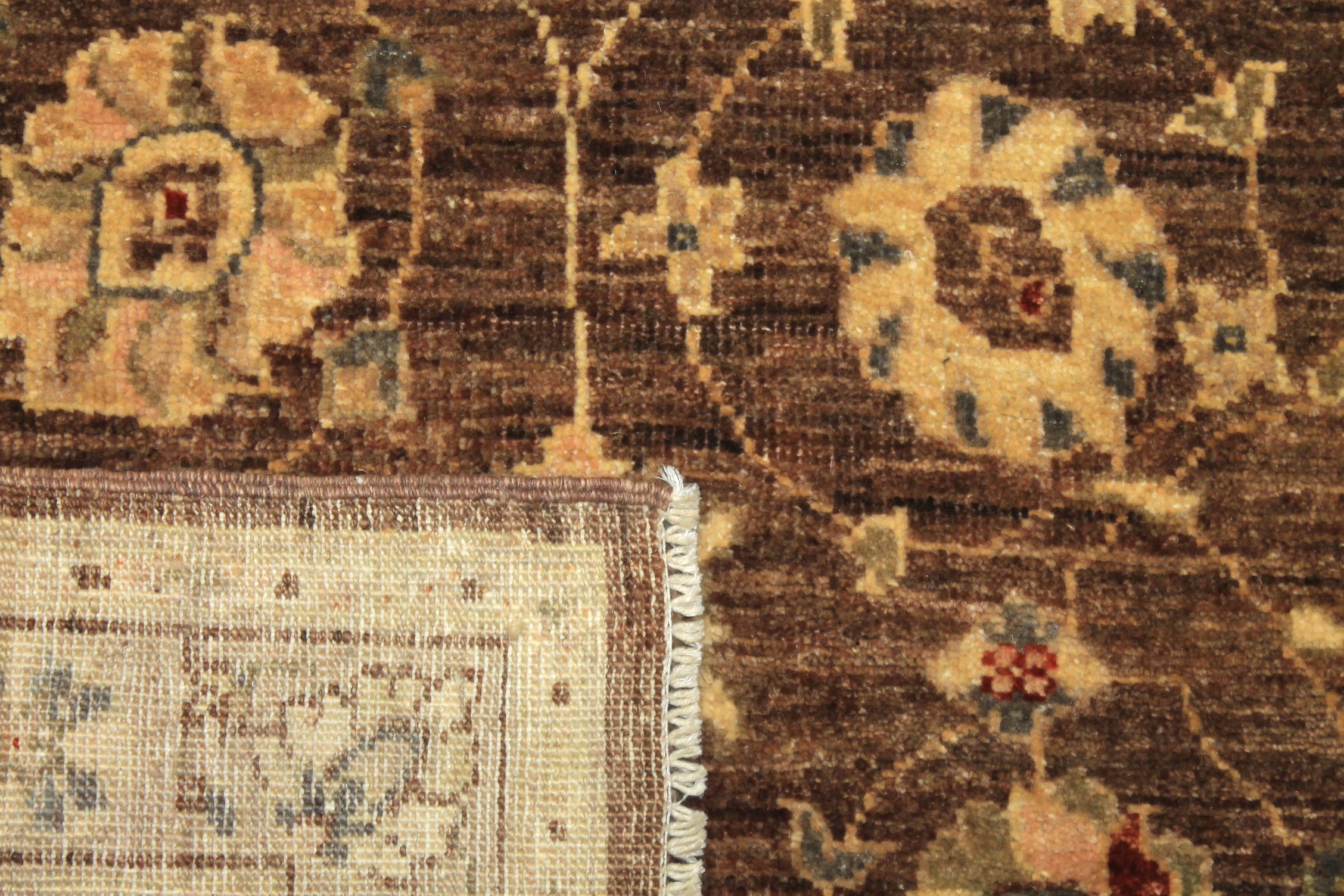 Clearance & Discount Rugs Chobi 11819 Lt. Brown - Chocolate & Lt. Gold - Gold Hand Knotted Rug