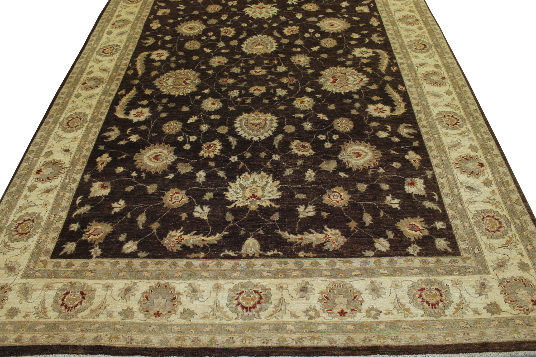 Clearance & Discount Rugs Chobi 11856 Lt. Brown - Chocolate & Ivory - Beige Hand Knotted Rug