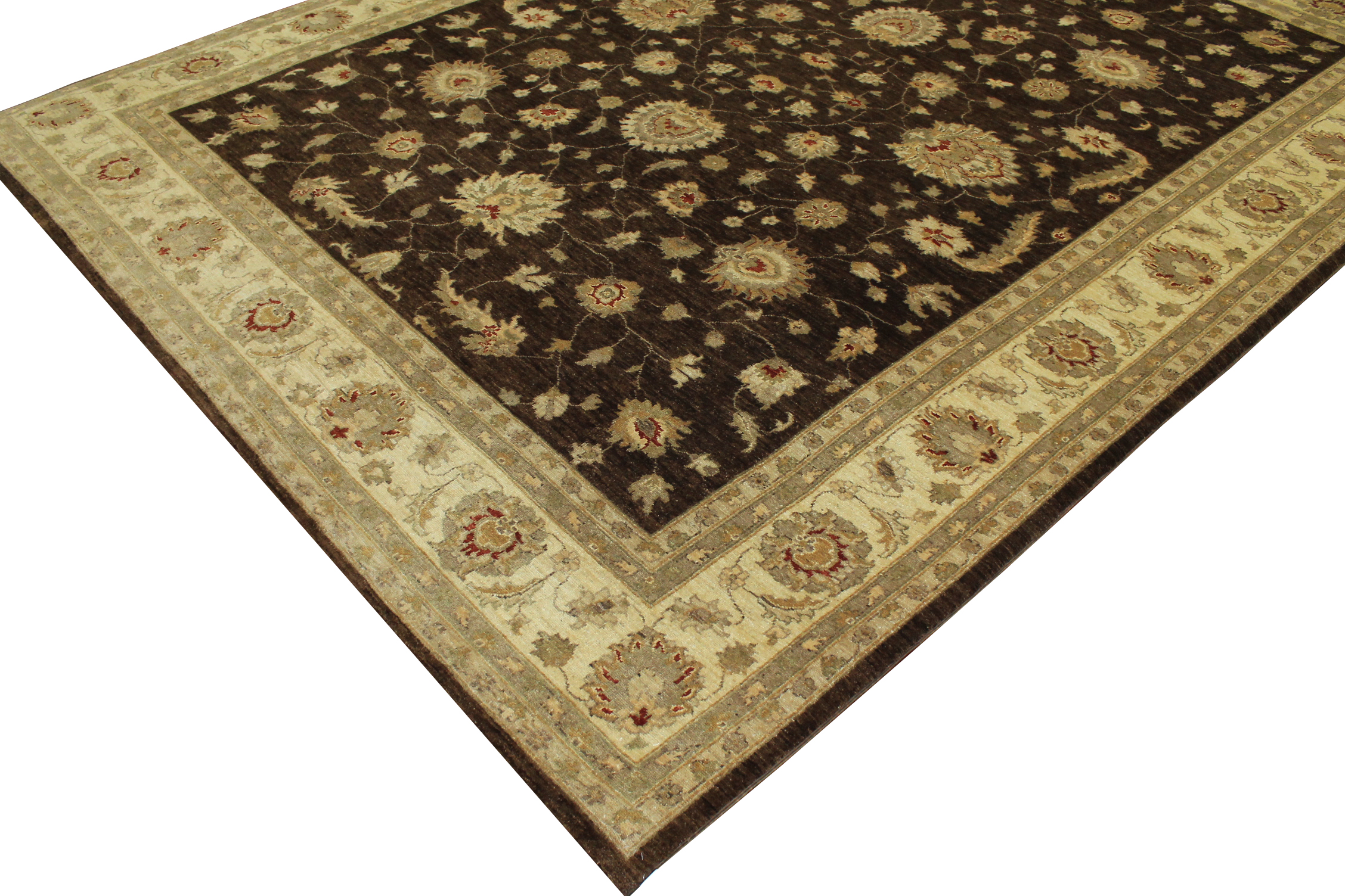 Clearance & Discount Rugs Chobi 11856 Lt. Brown - Chocolate & Ivory - Beige Hand Knotted Rug