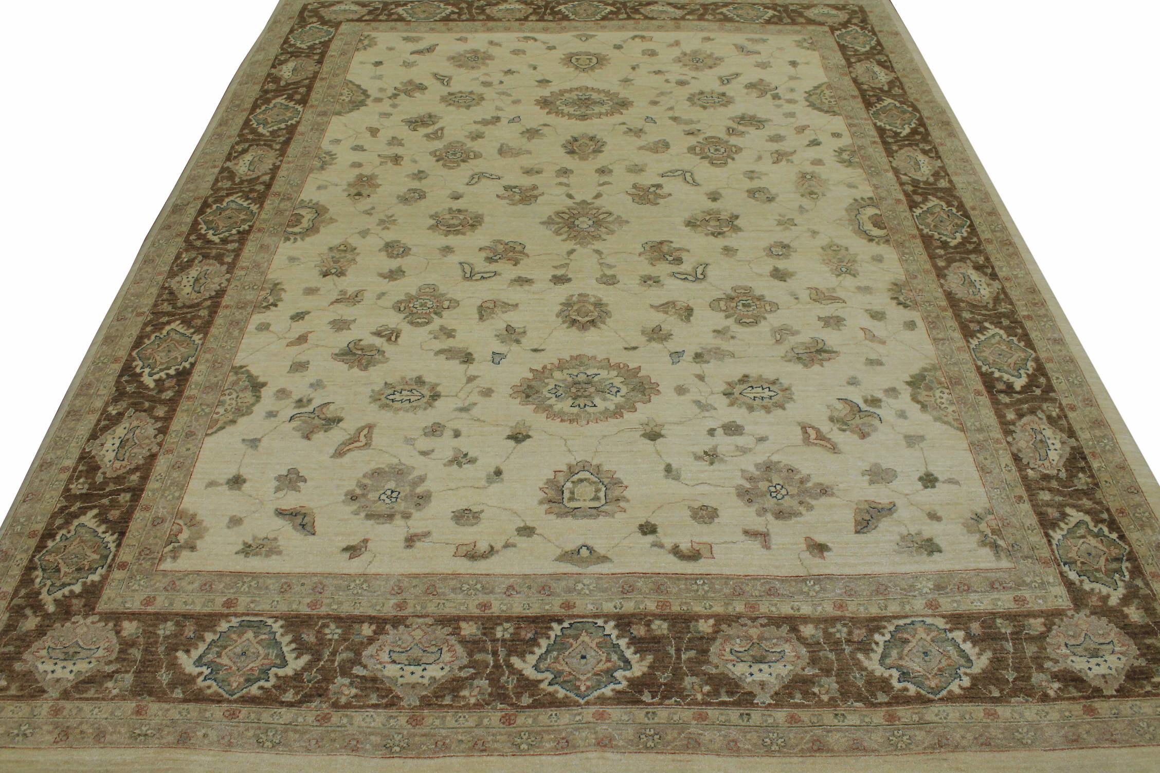 Clearance & Discount Rugs Chobi 11869 Ivory - Beige & Lt. Brown - Chocolate Hand Knotted Rug