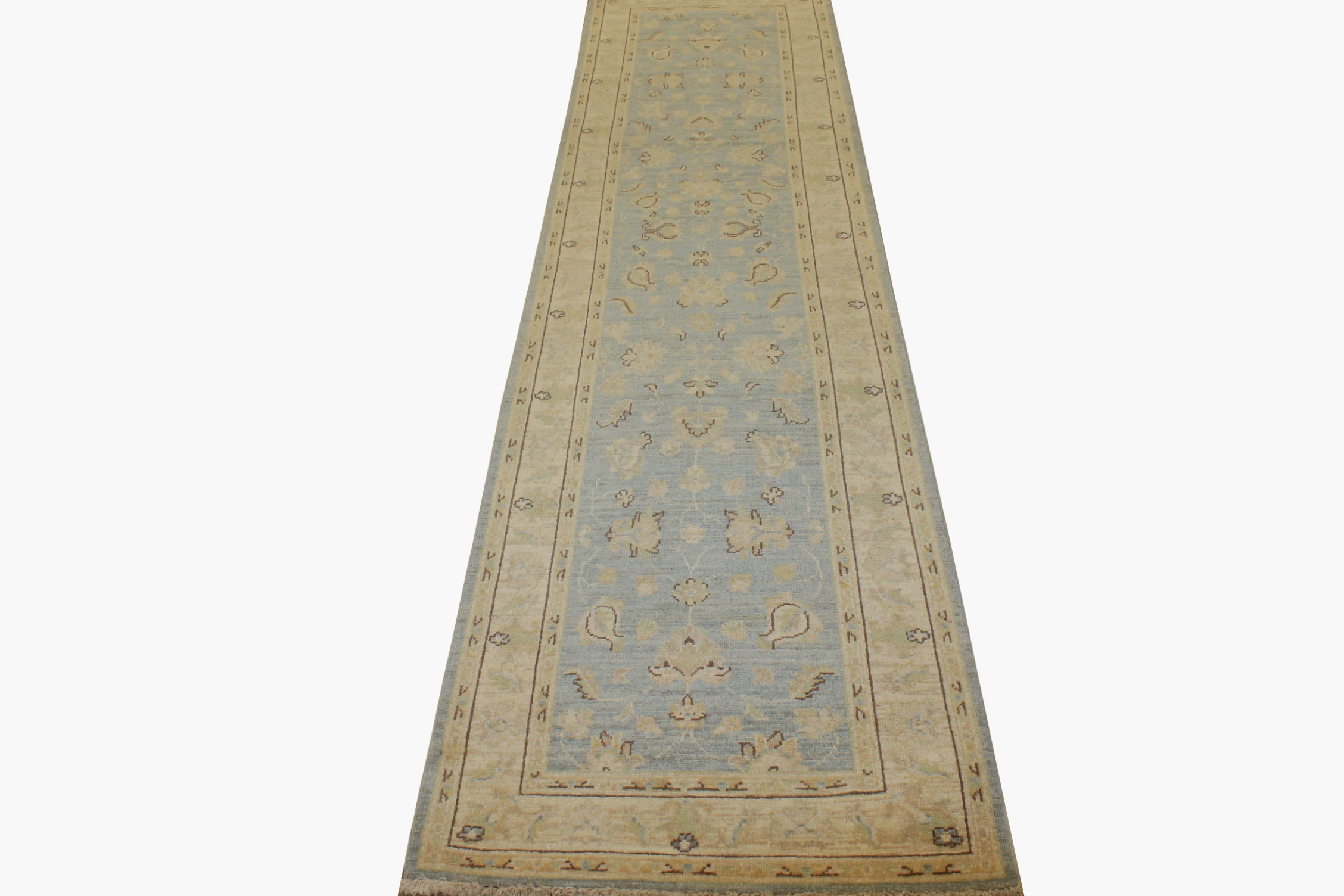 Clearance & Discount Rugs Chobi 12017 Lt. Blue - Blue & Lt. Gold - Gold Hand Knotted Rug
