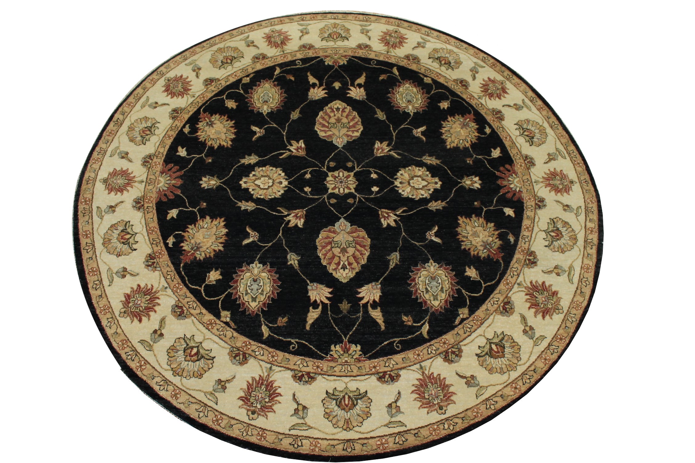 Clearance & Discount Rugs Sultan 12218 Black - Charcoal & Ivory - Beige Hand Knotted Rug