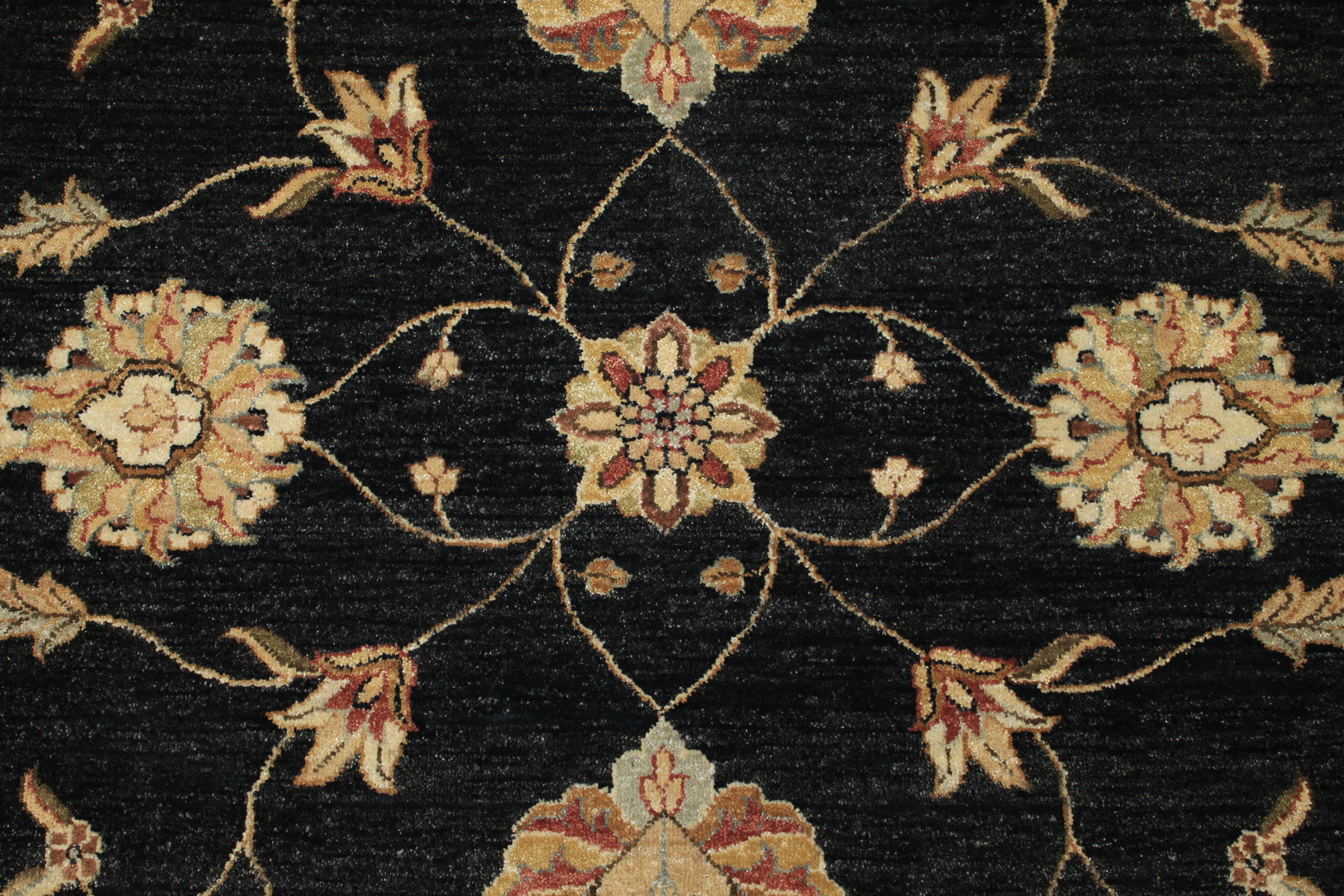 Clearance & Discount Rugs Sultan 12218 Black - Charcoal & Ivory - Beige Hand Knotted Rug