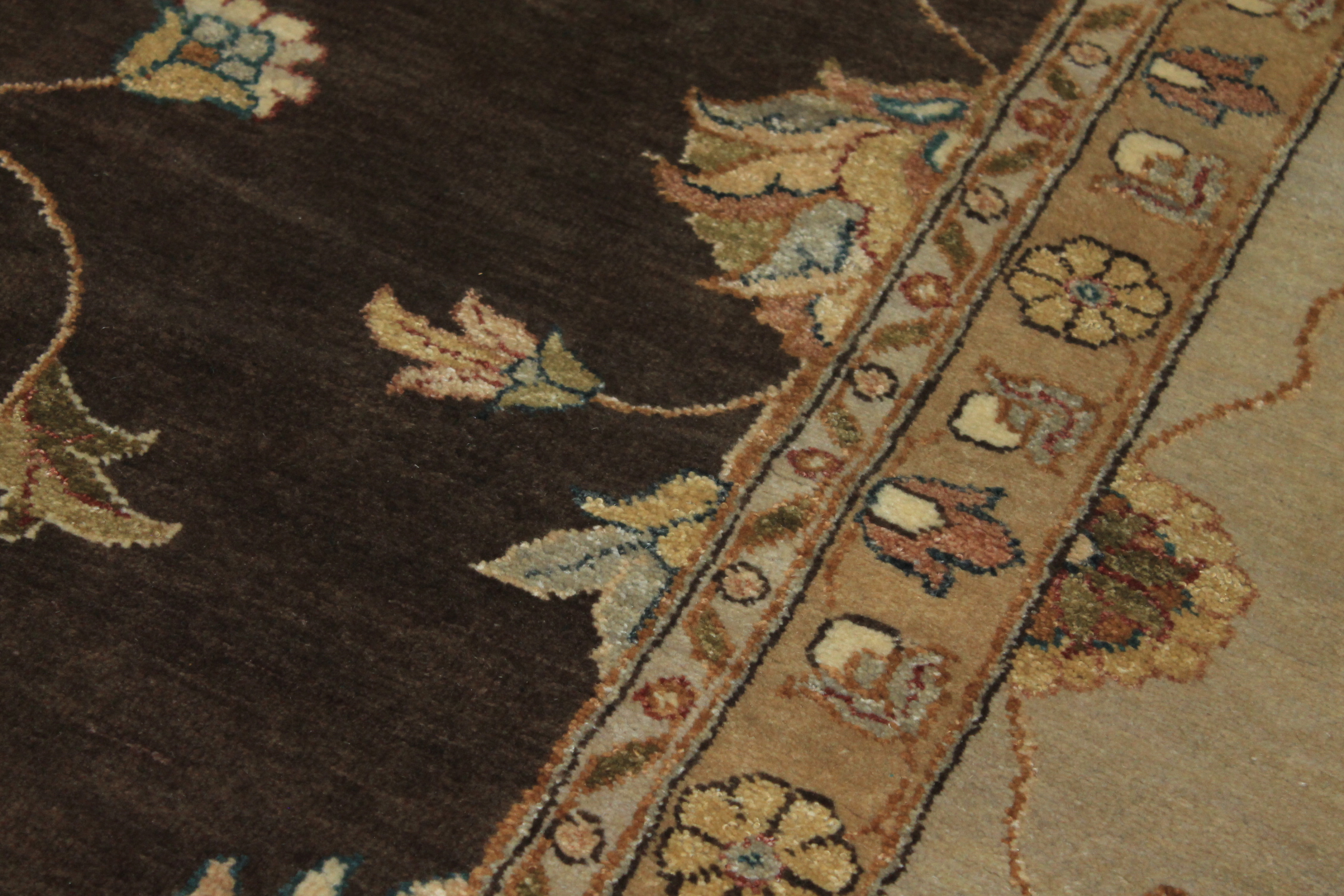 Clearance & Discount Rugs Sultan 12221 Lt. Brown - Chocolate & Ivory - Beige Hand Knotted Rug
