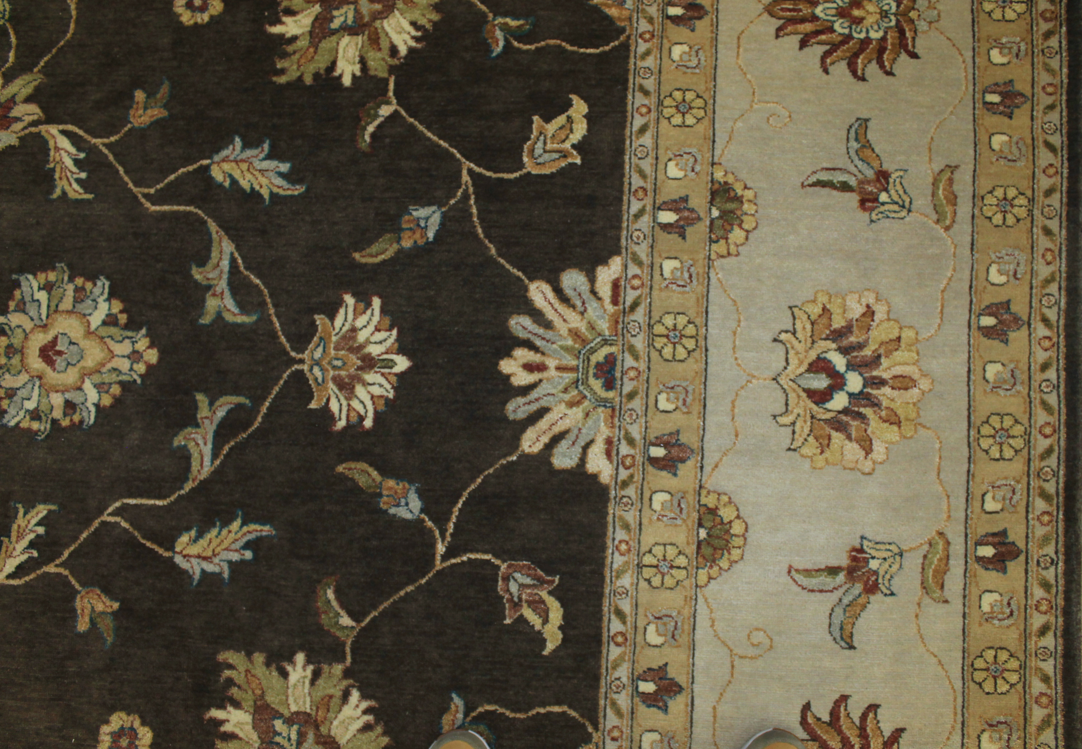 Clearance & Discount Rugs Sultan 12221 Lt. Brown - Chocolate & Ivory - Beige Hand Knotted Rug